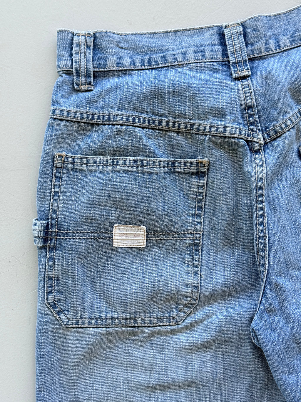 Light Blue Old Navy 00's Vintage Baggy Carpenter Denim Shorts - W30 x L11