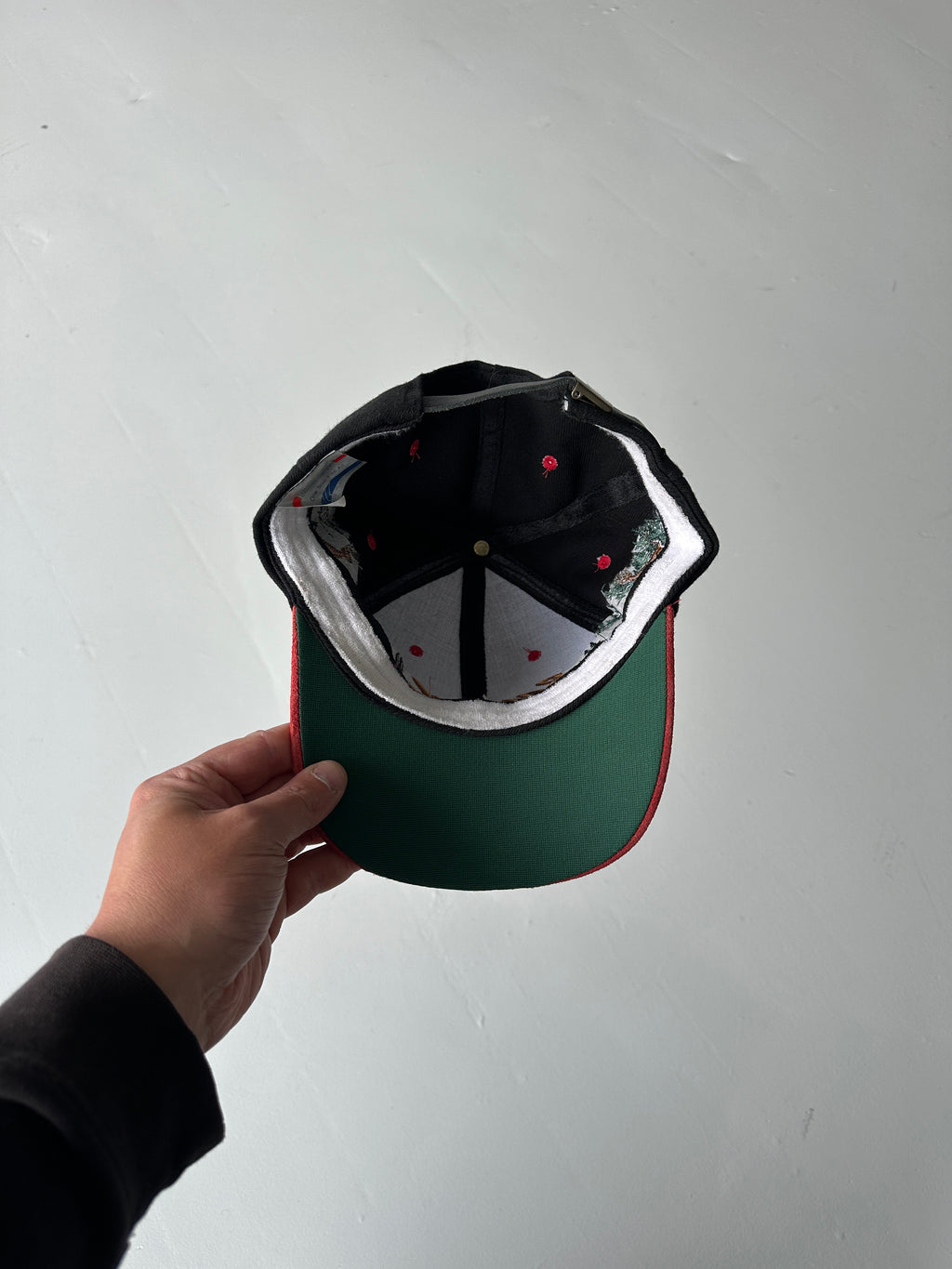 Black / Red Bauerly Companies Wildlife Deer Vintage SnapBack Trucker Cap