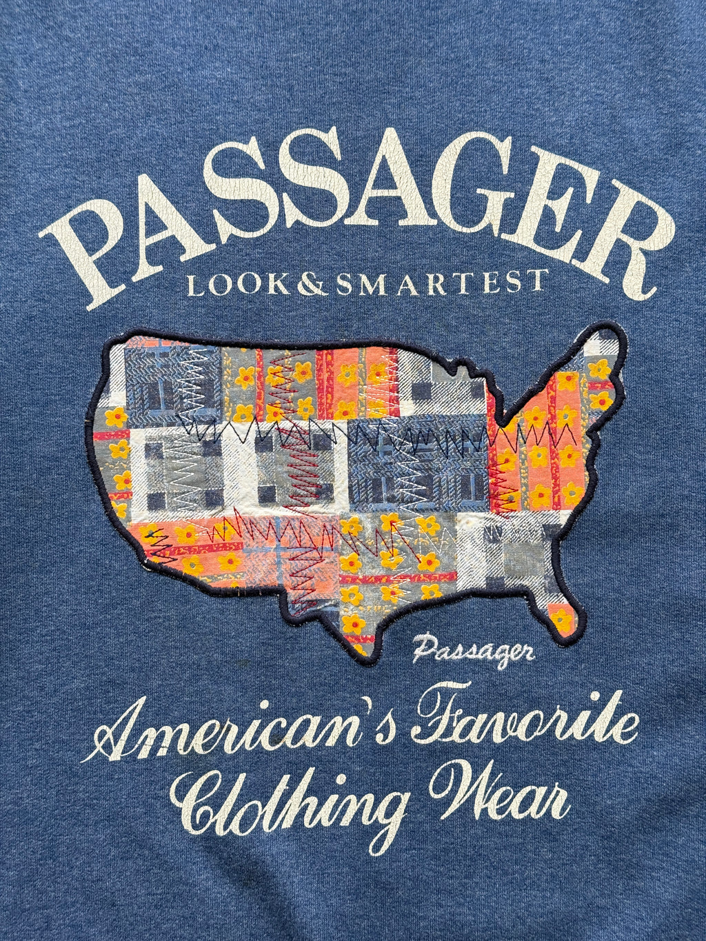 Passager Look & Smartest USA Map 90's Vintage Sweatshirt - Large/XL