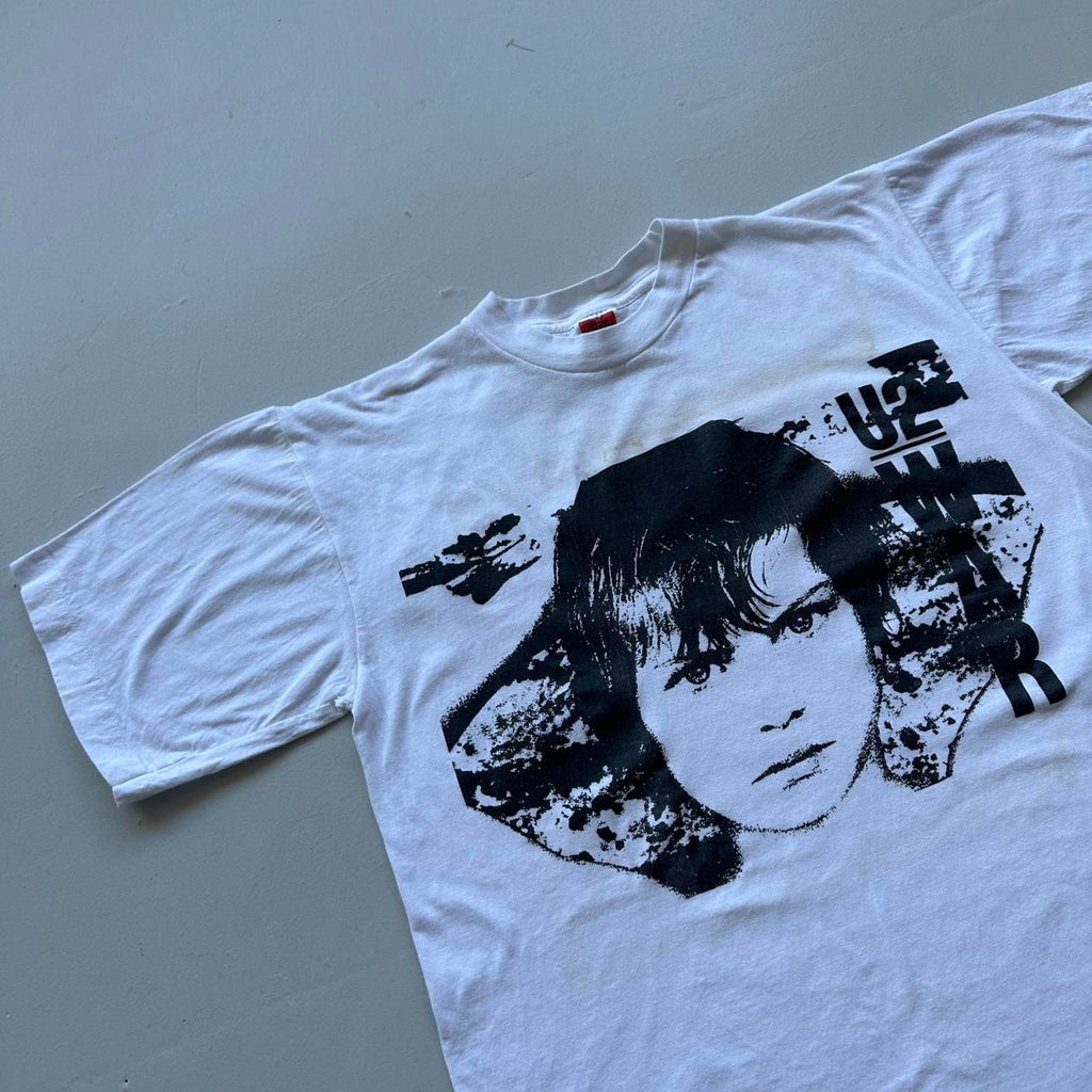 U2 War White 90s Vintage T-shirt - Medium