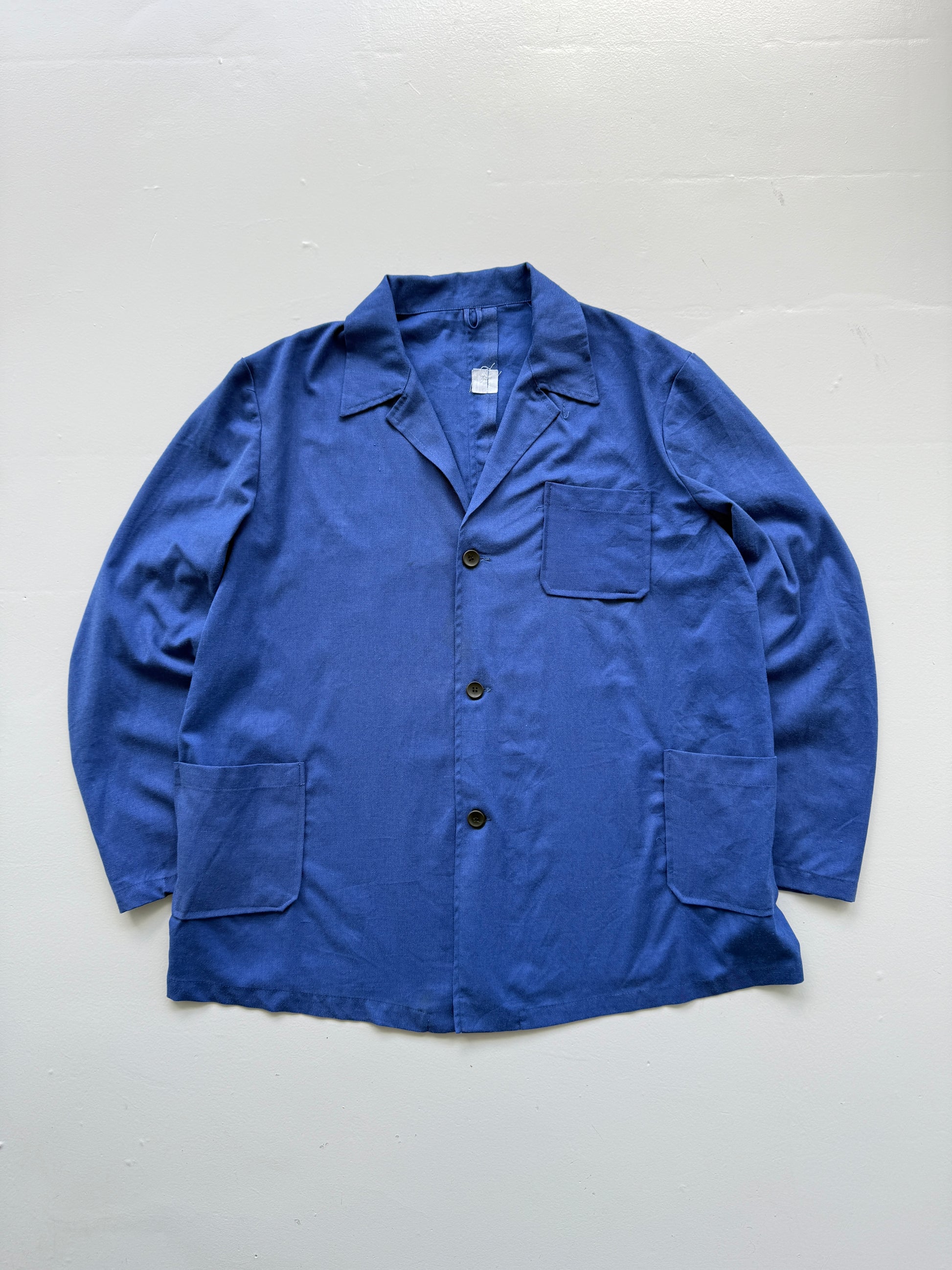 Navy Vintage French Handmade 80s Blazer Style Work Jacket CH183 - XL