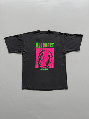 Black BloodNet 90's Vintage Cyberpunk Graphic Gaming T-Shirt - Large
