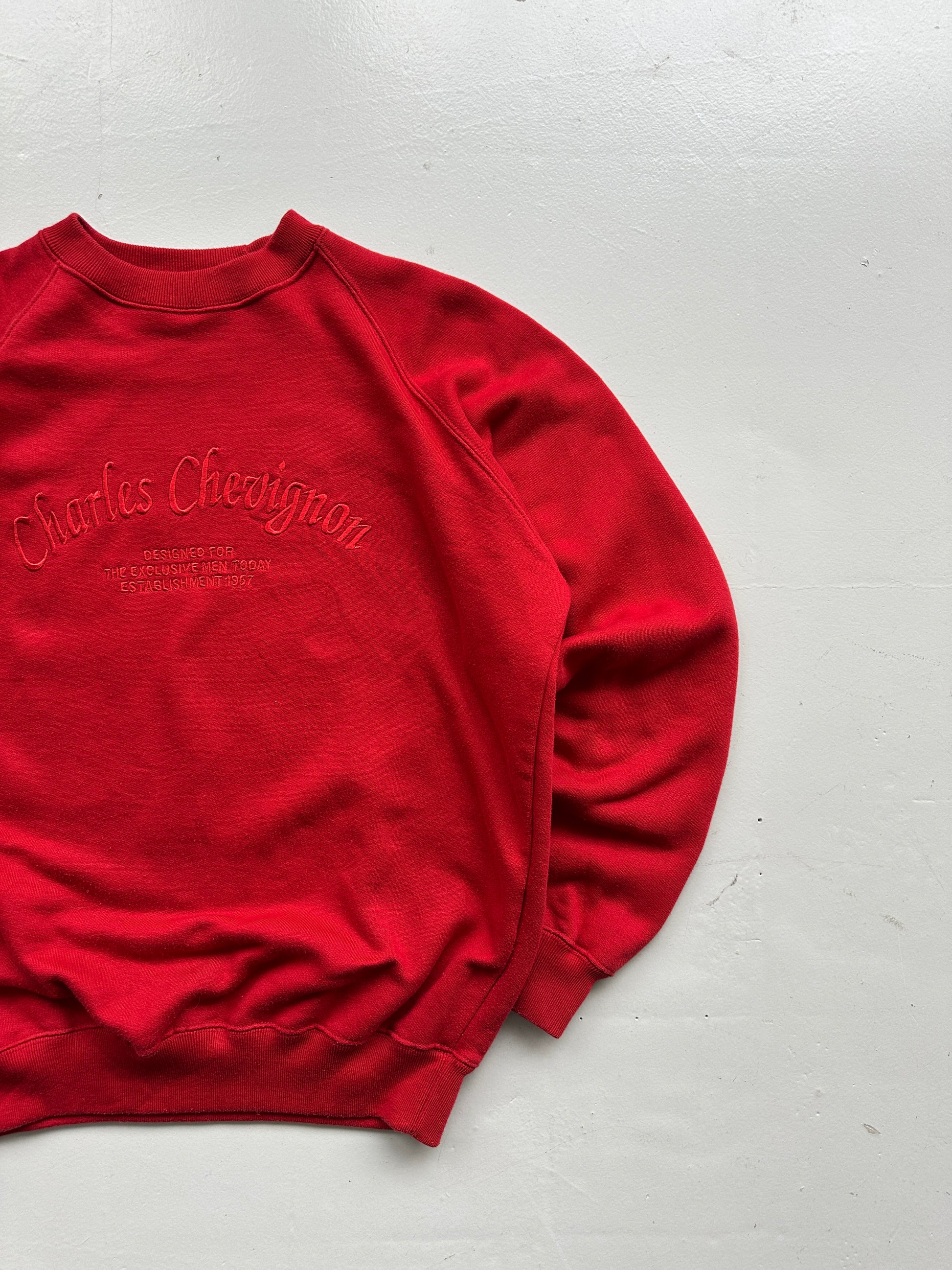Red Chevignon Vintage Sweatshirt 90's Crewneck - Women's 8