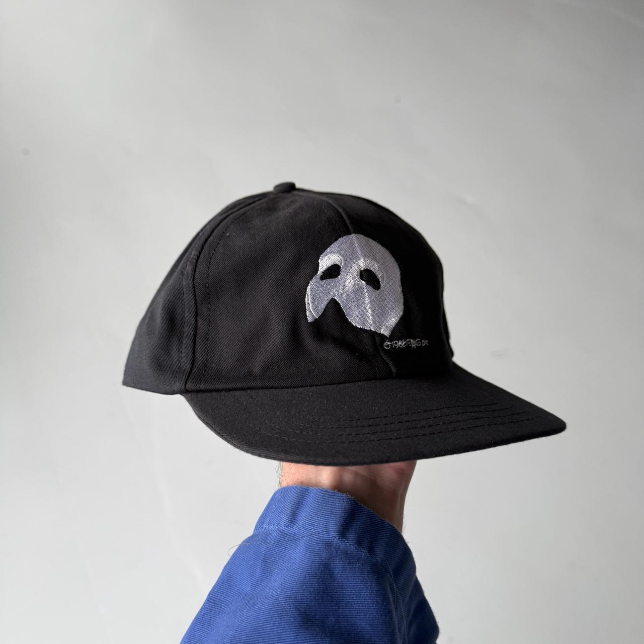 Black Phantom Of The Opera Vintage 80's Leather Strap Cap