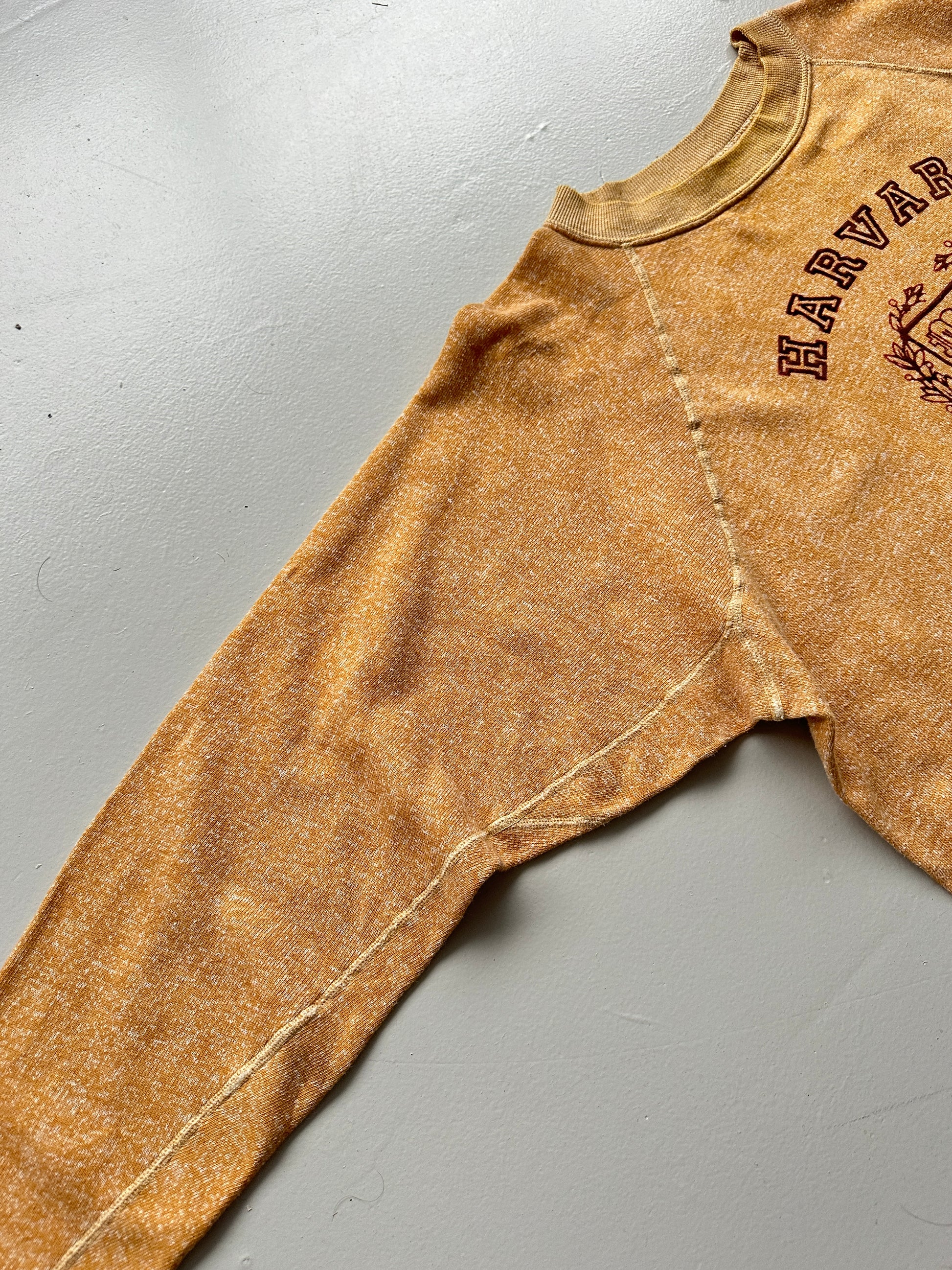 Golden Yellow Harvard University 60's/70's Vintage Sweatshirt - Medium