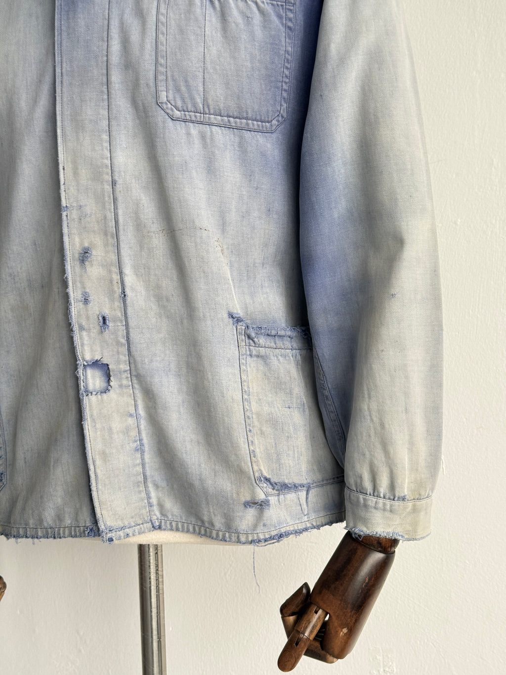 Thrashed Blue Lotus 1960's Vintage Workwear Chore Jacket CH546 - Small