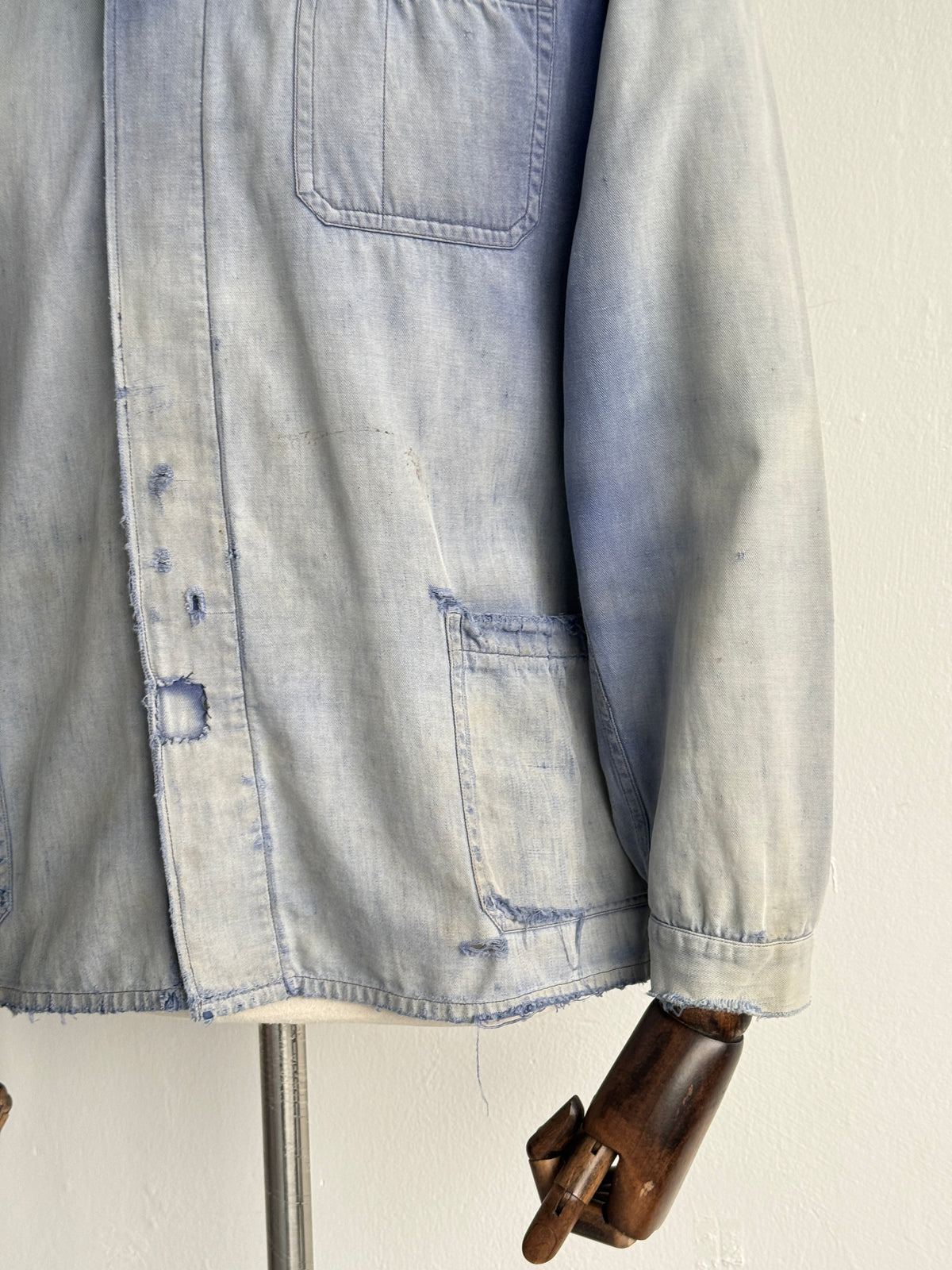 Thrashed Blue Lotus 1960's Vintage Workwear Chore Jacket CH546 - Small