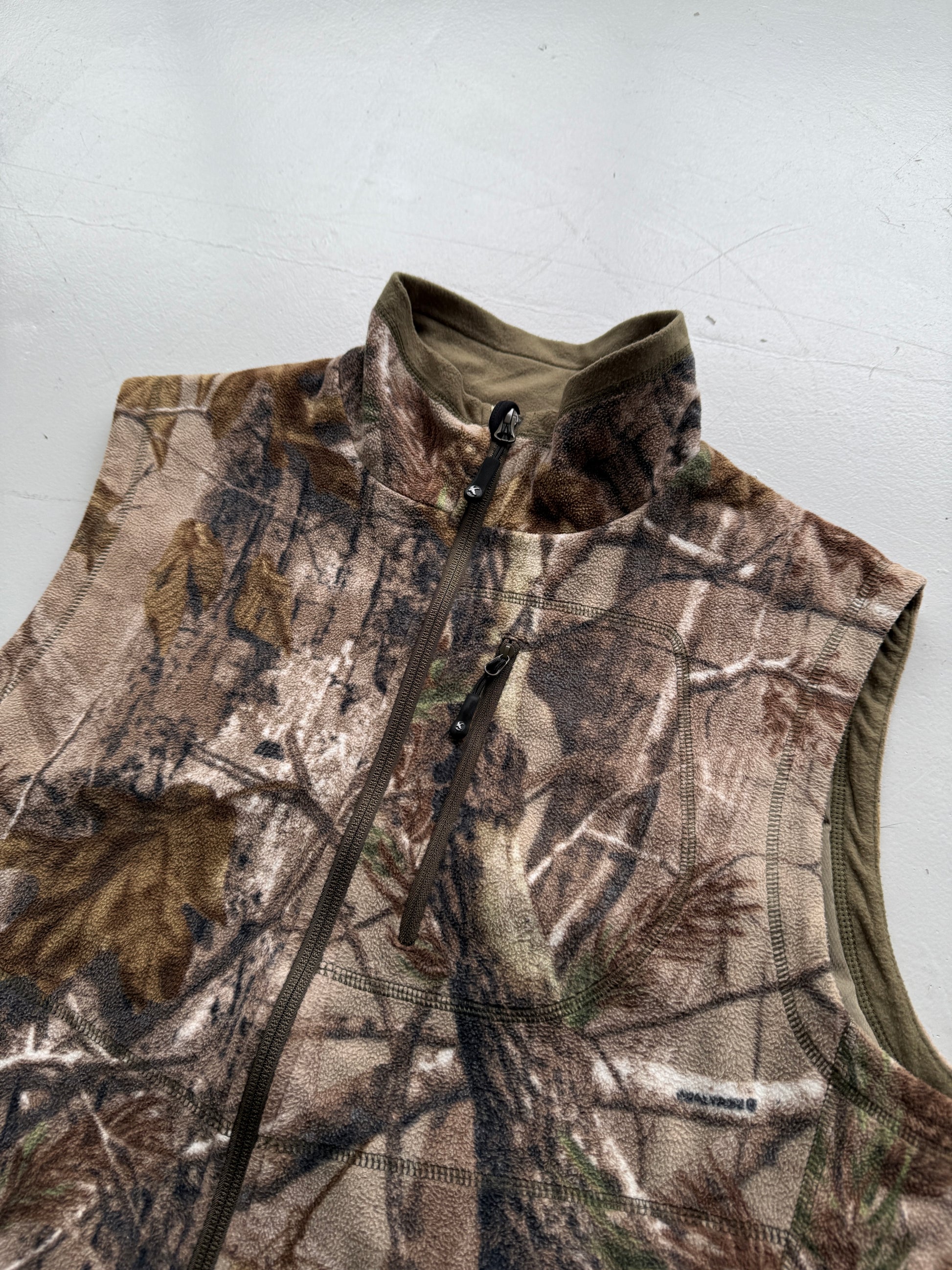 Real Tree Camo Vintage 90's Fleece Vest - Medium