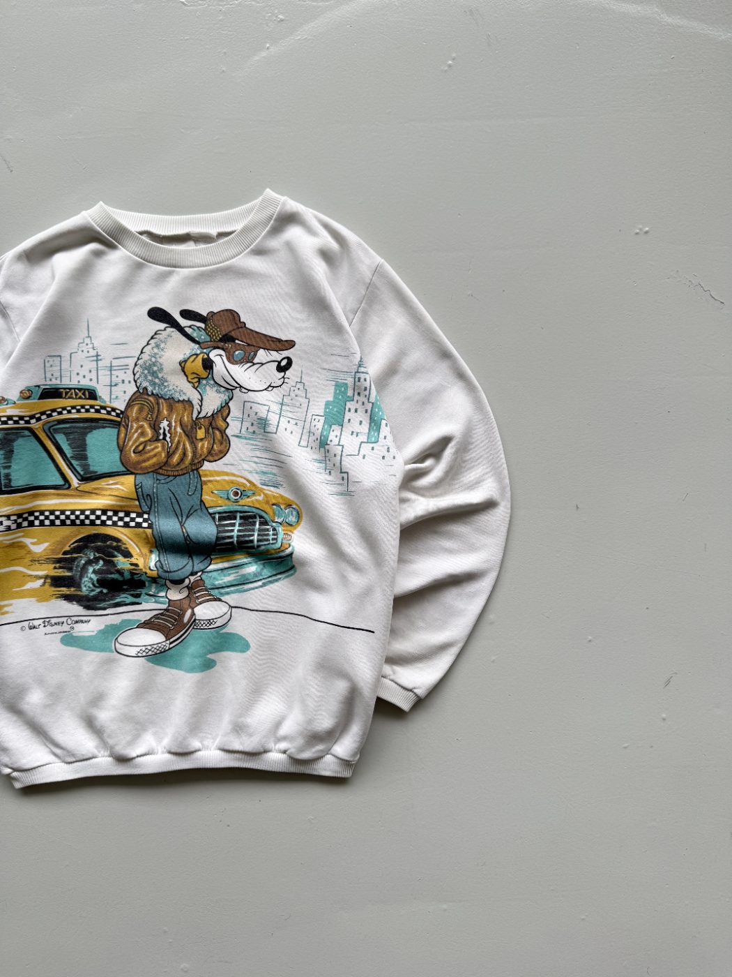 Disney Goofy Taxi Driver 90's Vintage Sweatshirt - Medium
