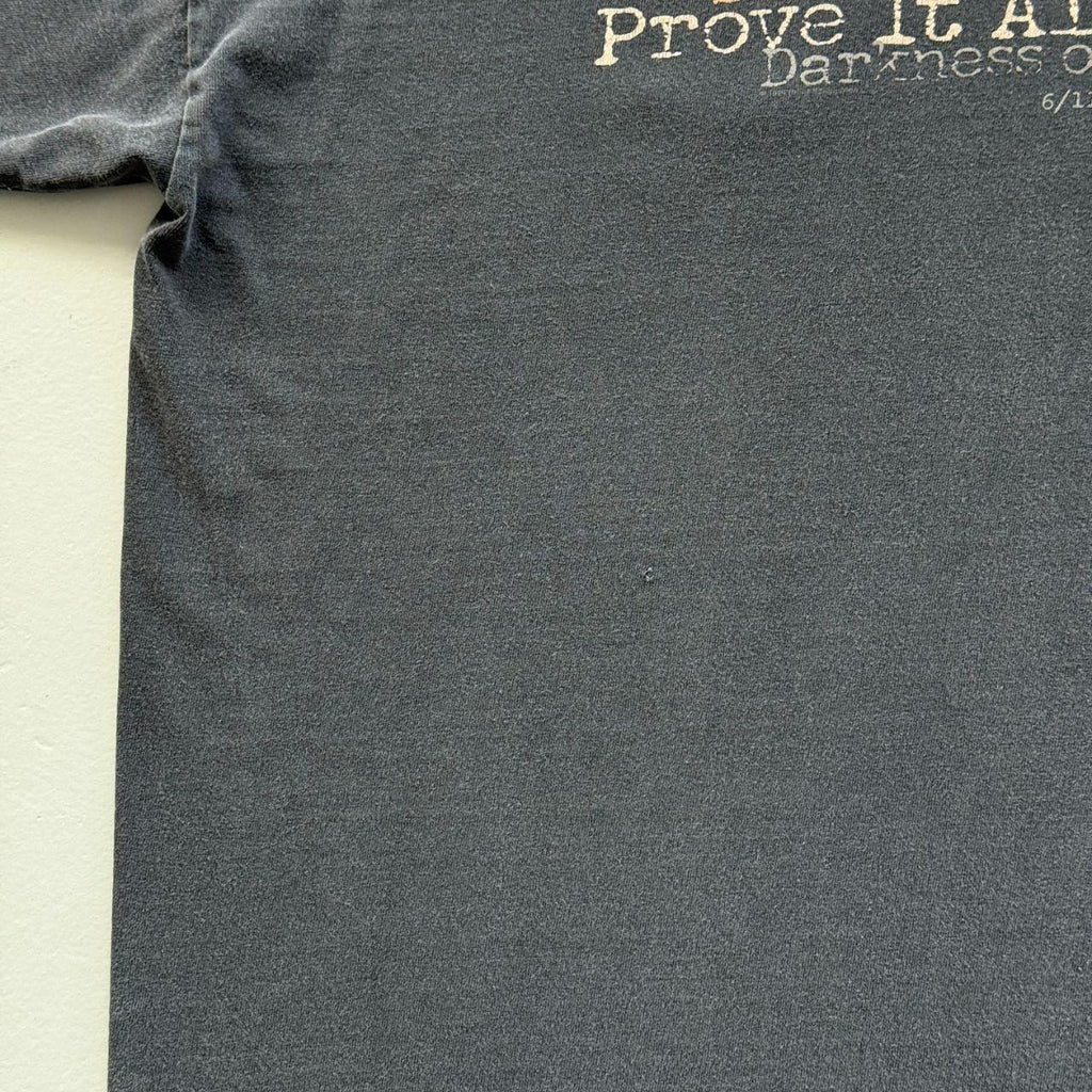 Black Bruce Springsteen Darkness on the Edge of Town 90s Vintage Graphic T-Shirt - XL
