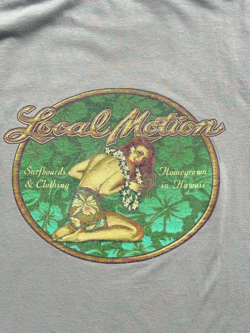 Green Local Motion Hawaii 00's Vintage Tourist Graphic T-Shirt - Medium