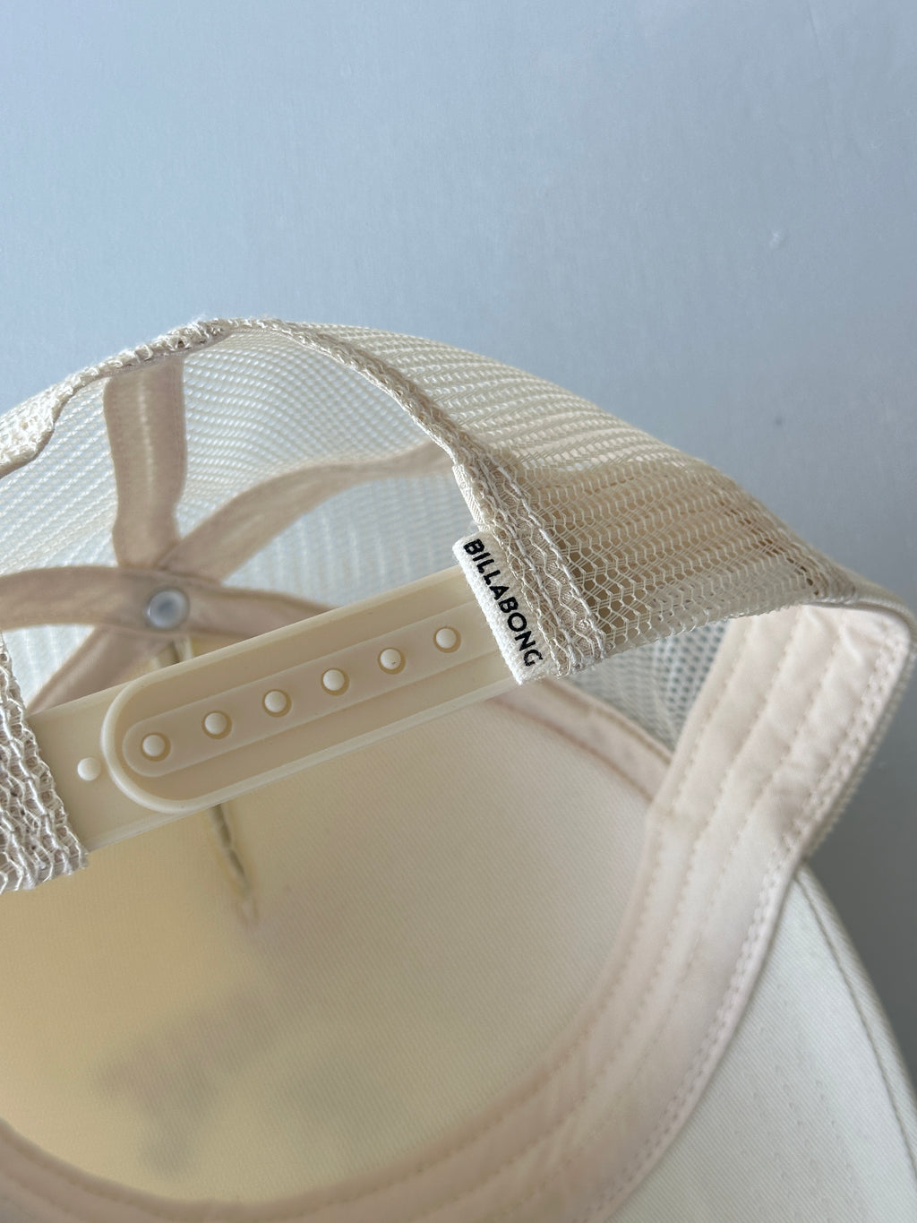 Cream Billabong Palm Tree Vintage Mesh SnapBack Trucker Cap