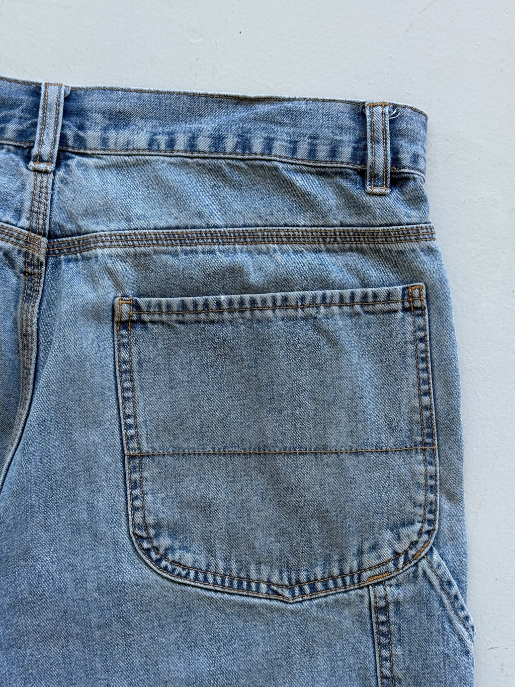 Blue HS 00's Vintage Y2K Baggy Carpenter Style Denim Shorts - W36 x L9