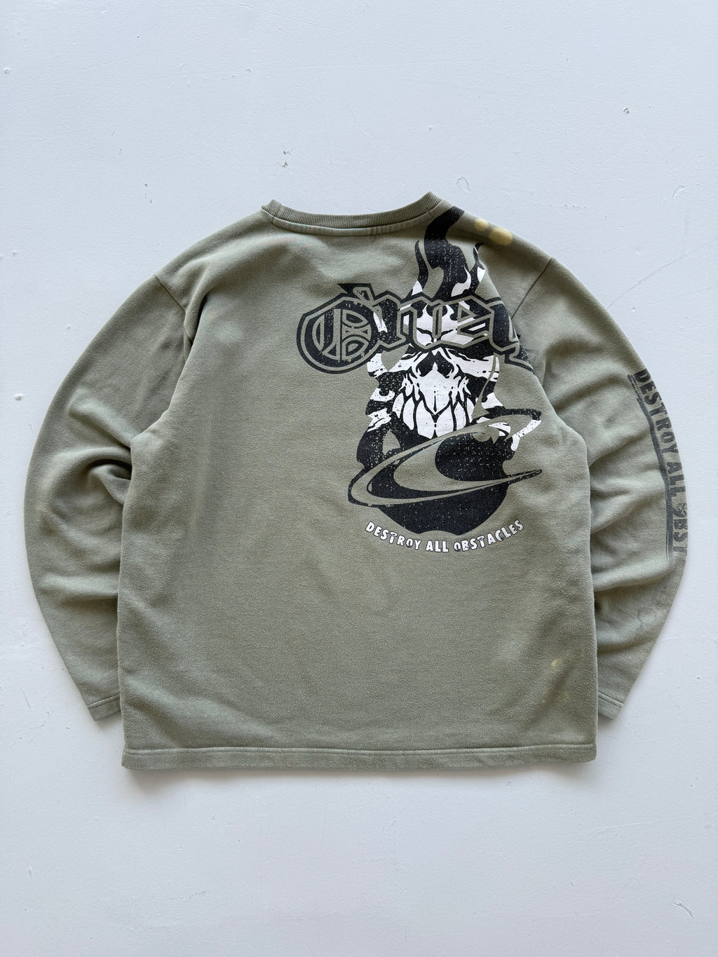 O'Neill Destroy All Obstacles Y2K Vintage Graphic Sweatshirt - Small