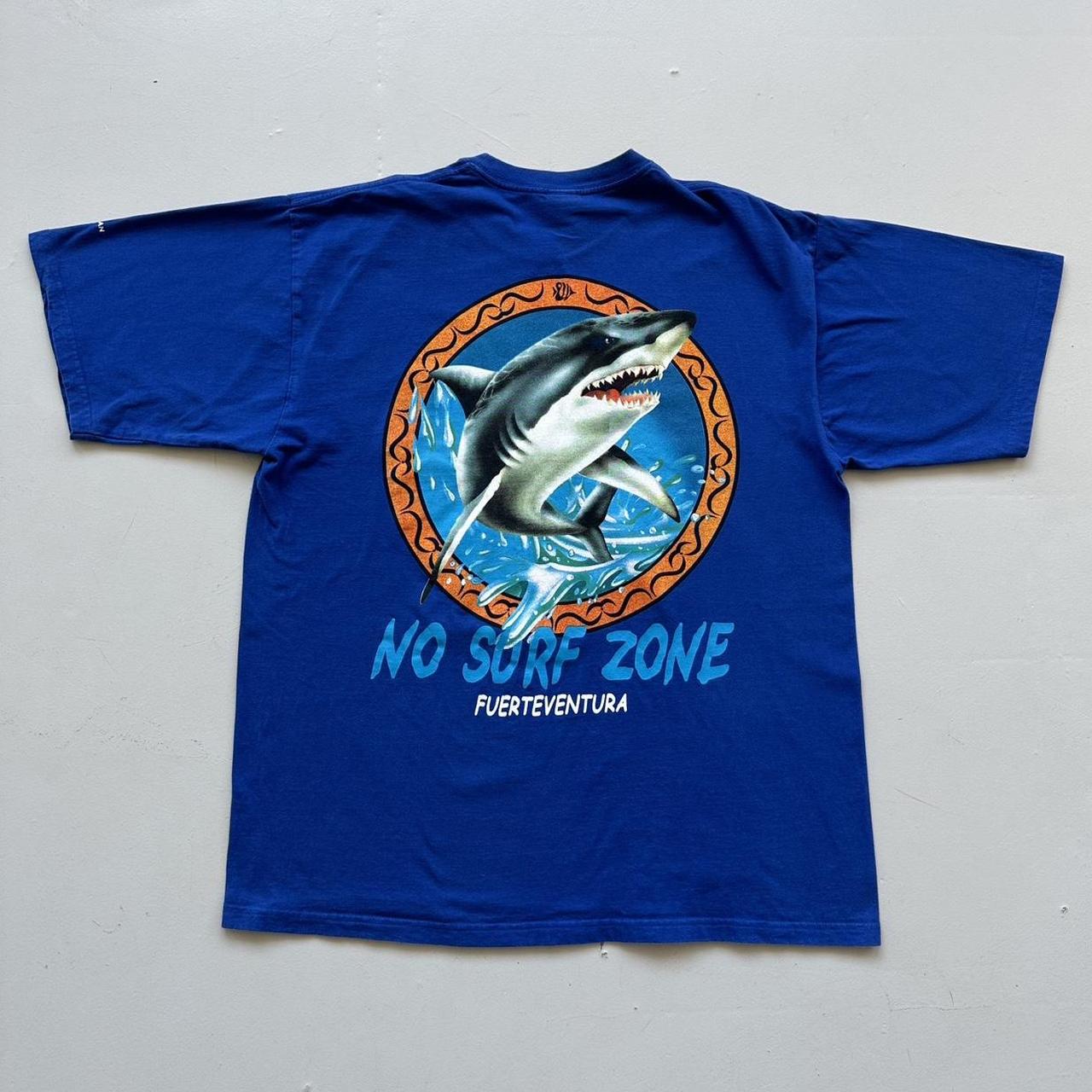 Blue No Surf Shark 00s T-shirt - XL