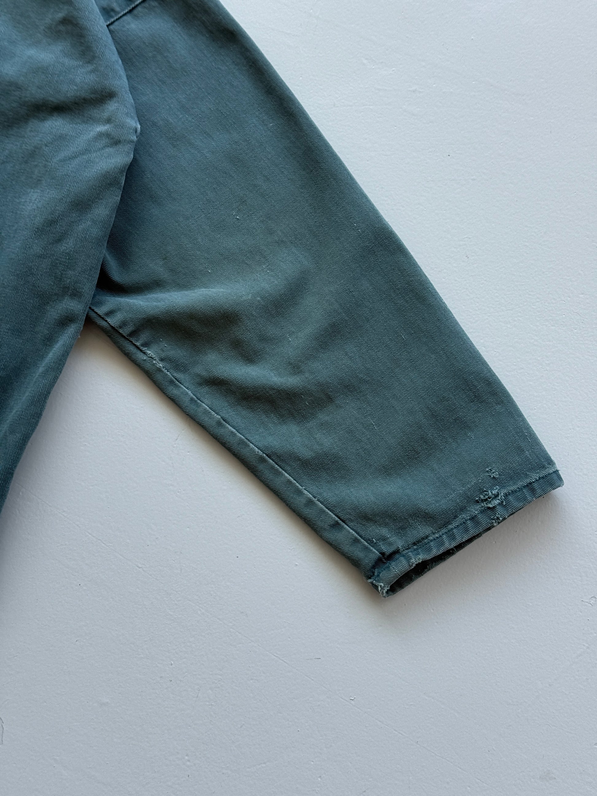 Newlyn Fisherman's Smocks Faded Green Vintage Fisherman Smock - XL