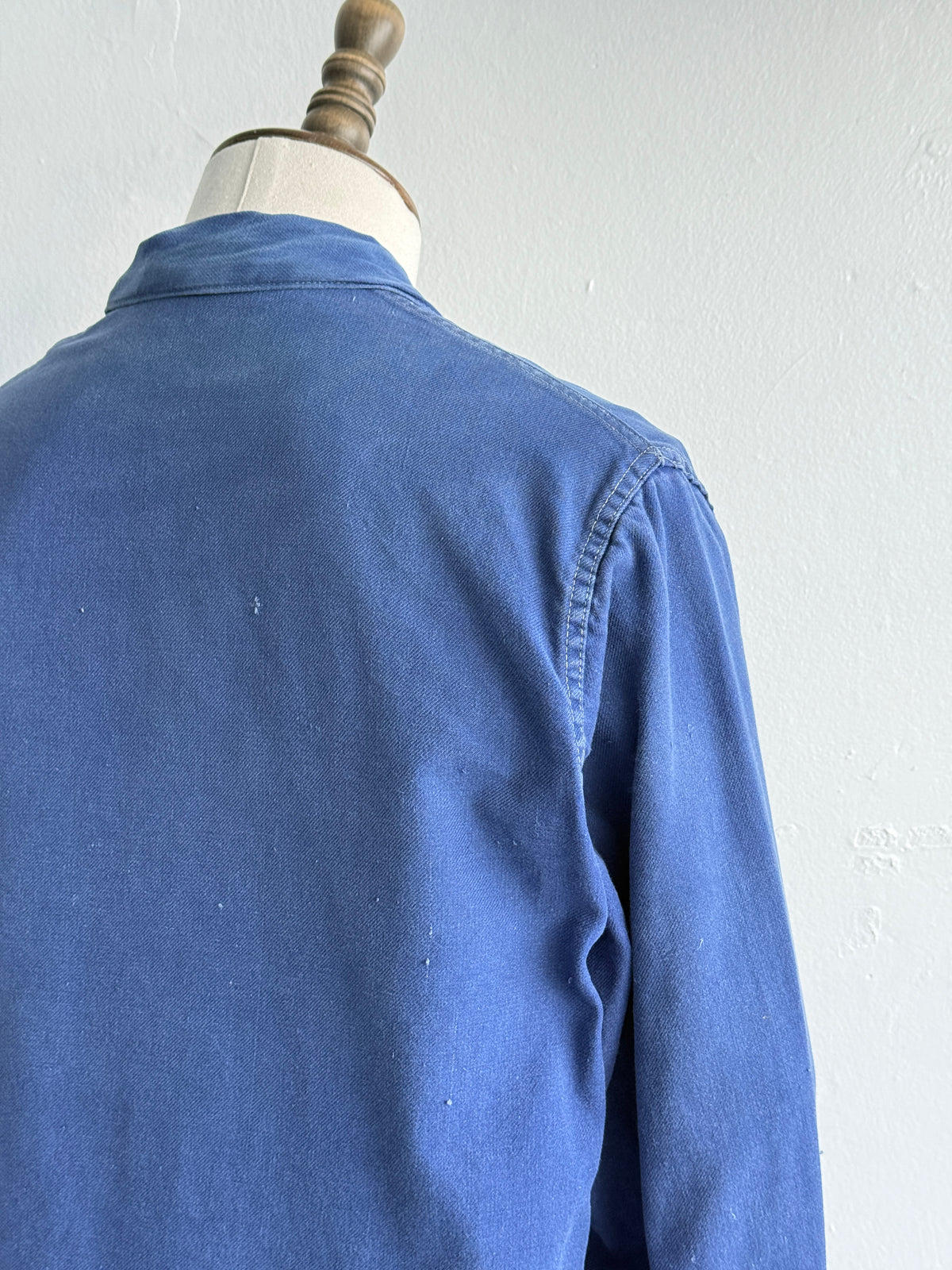 Blue French Eternit 1950s/60s Vintage Workwear Chore Jacket CH492 - Small
