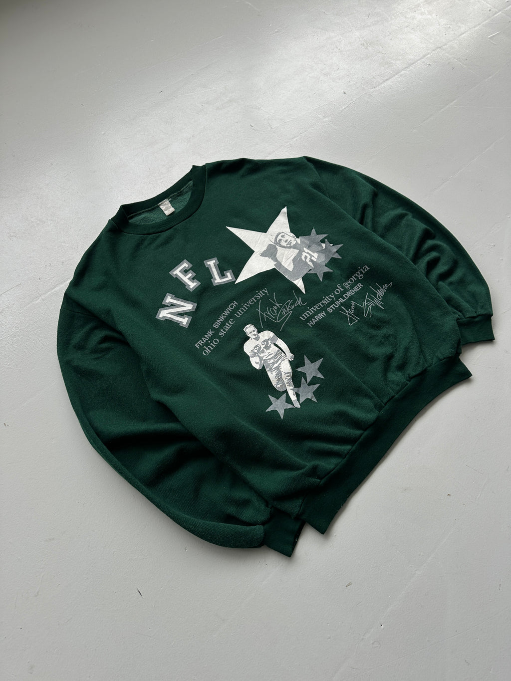 Green NFL 90's Vintage Graphic Sweatshirt Jumper - Large