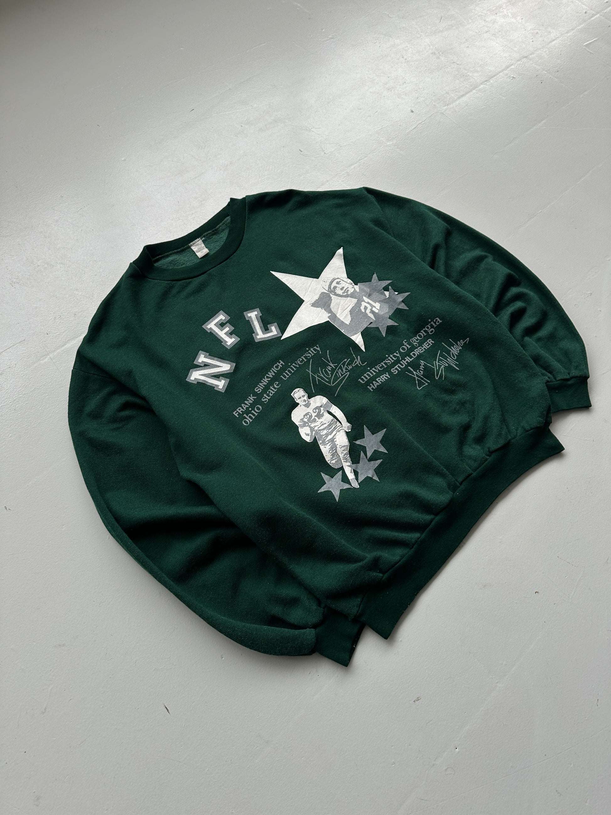Green NFL 90's Vintage Graphic Sweatshirt Jumper - Large