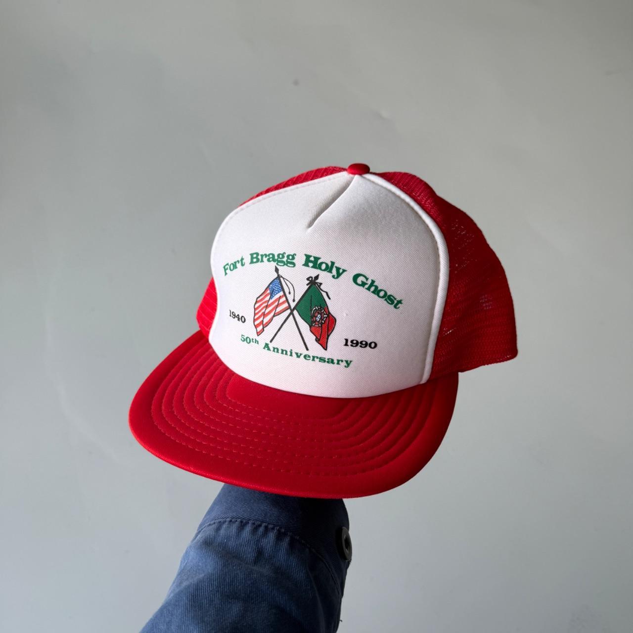 Red Fort Bragg Holy Ghost Vintage Foam and Mesh SnapBack Trucker Cap