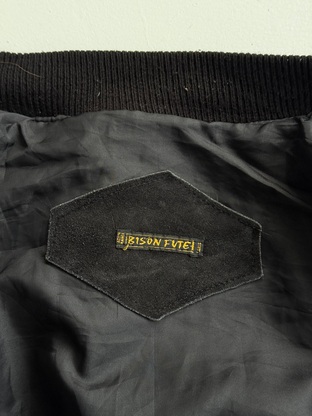 Black 90's Vintage Suede Golf Bomber Jacket - Boxy Large
