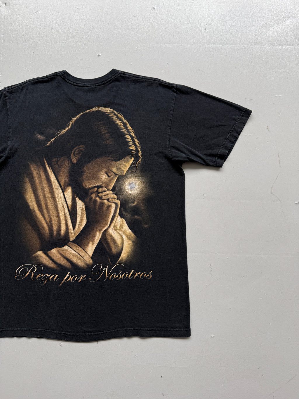 Black Jesus Rey de Reyes 00's Vintage Graphic T-Shirt - Large