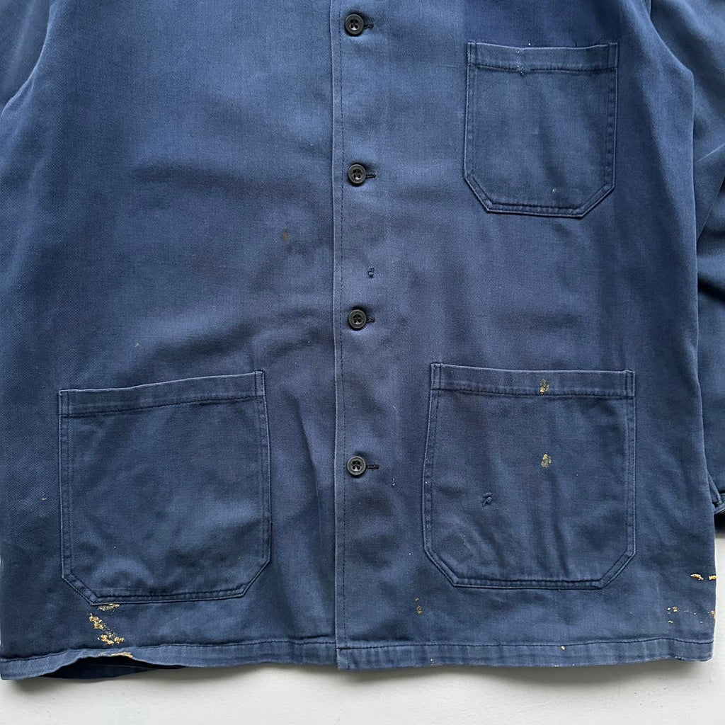 Faded Blue French Workwear 90’s Vintage Chore Jacket CH021 - Large