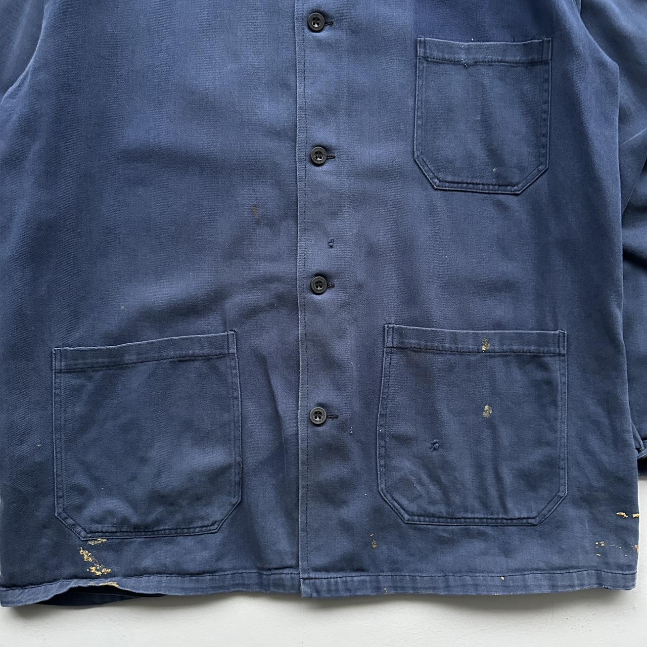 Faded Blue French Workwear 90’s Vintage Chore Jacket CH021 - Large