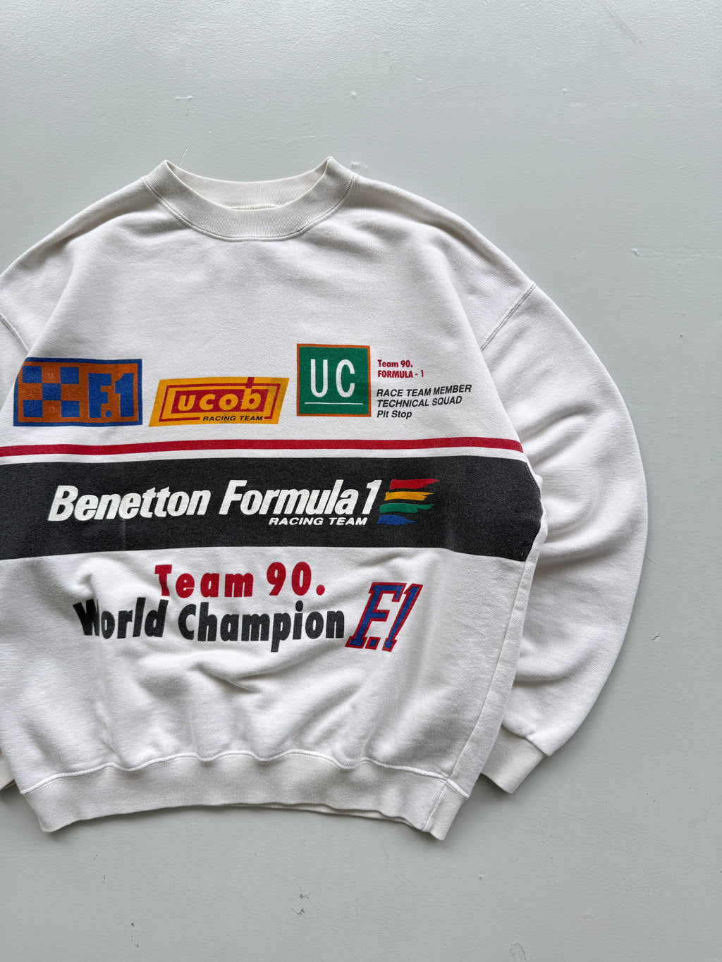 Benetton Formula 1 Team 90 World Champion Made in Italy Vintage Sweatshirt - Med