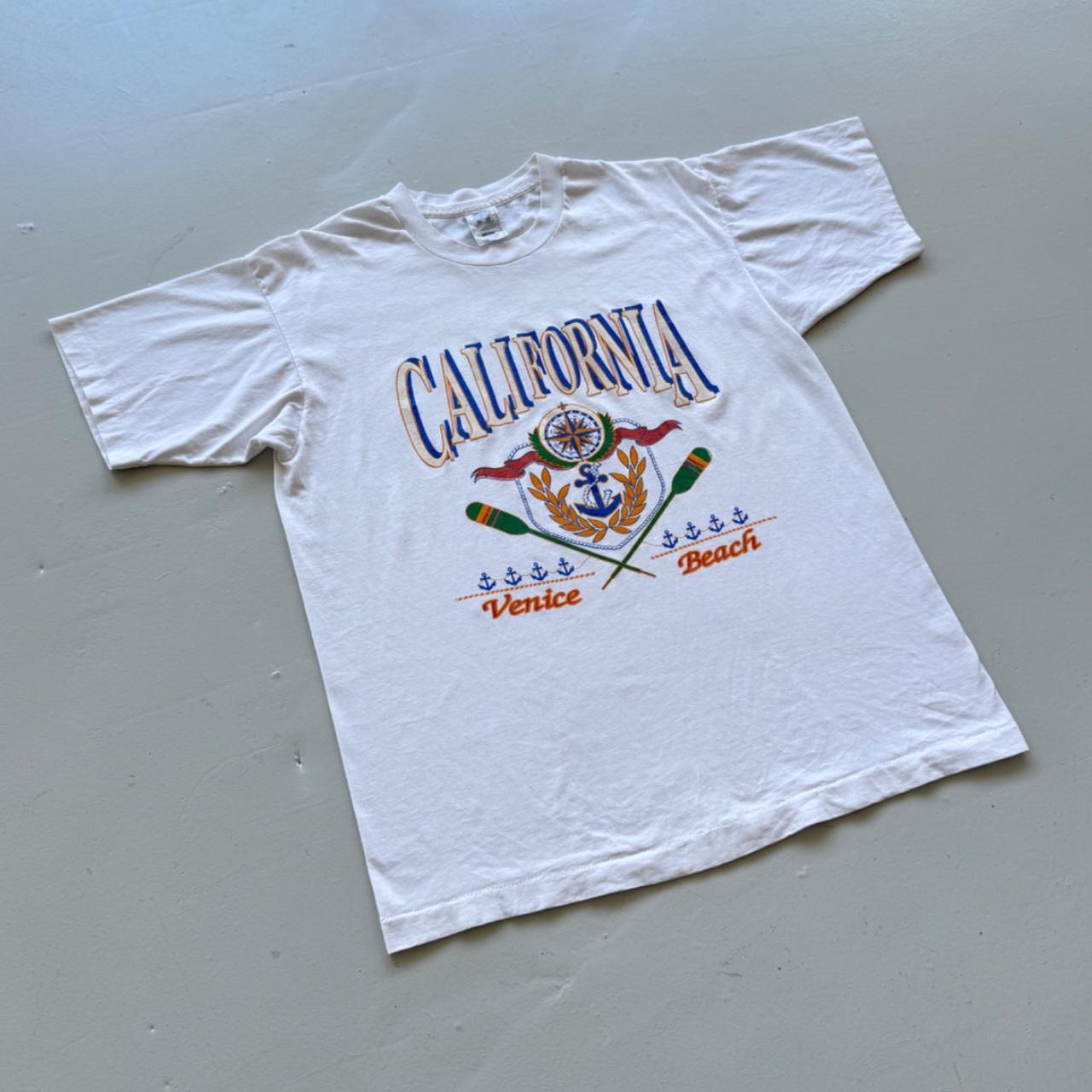 White Venice Beach California Vintage 90s T-shirt - XL