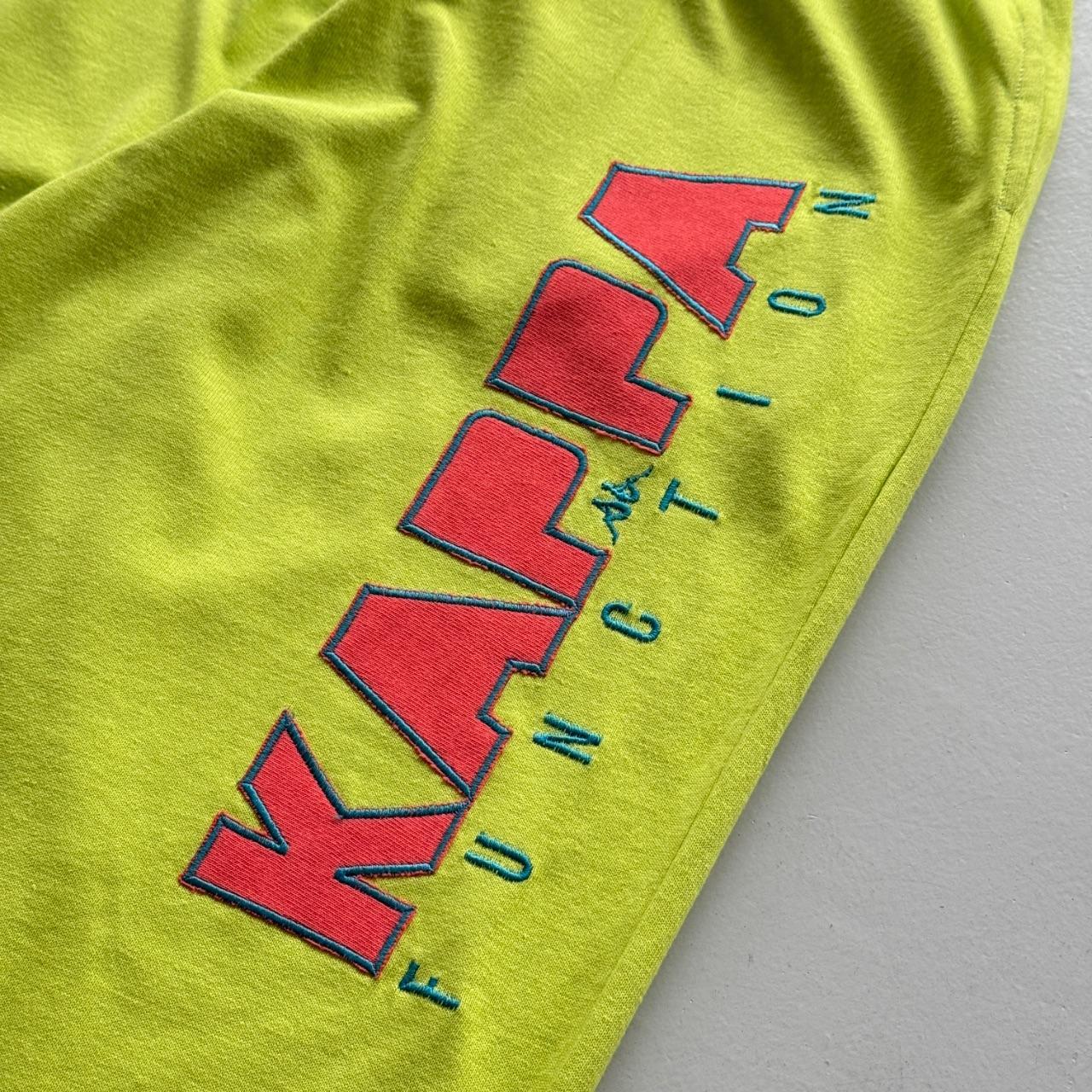 Lime Green Kappa 90’s Dead-stock Tracksuit Jogging Bottoms - Medium