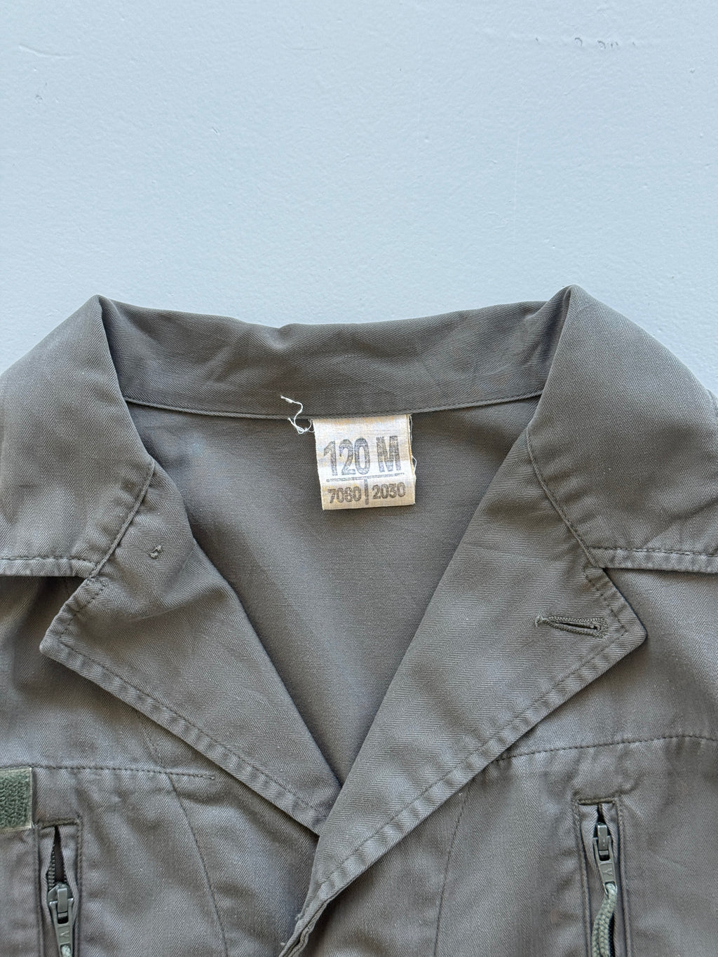 Green French Army Military 80's Vintage Field Jacket - Medium