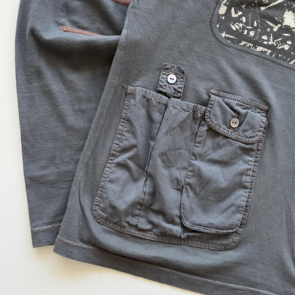 Grey Dolce & Gabbana Rare 00's D&G Graphic Long Sleeve - XL