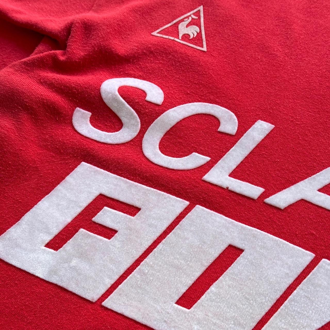 Red Fiat 90s Vintage Le Coq Sportif Long Sleeve T-Shirt - Small