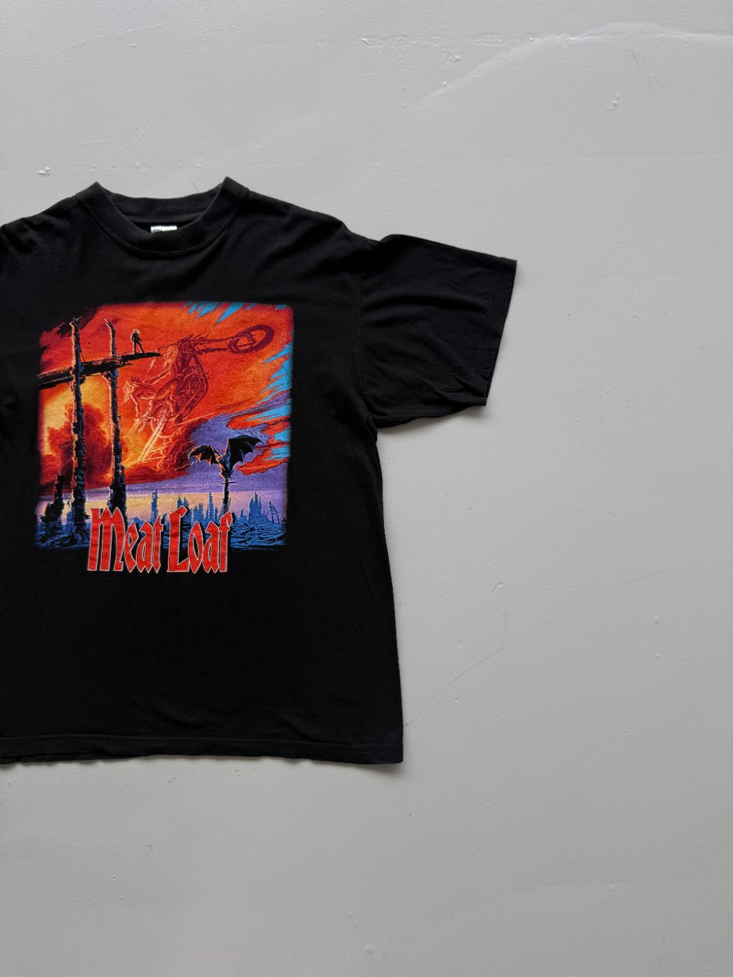 Meat Loaf European Tour Rare 1999 Vintage Graphic T-Shirt - Large