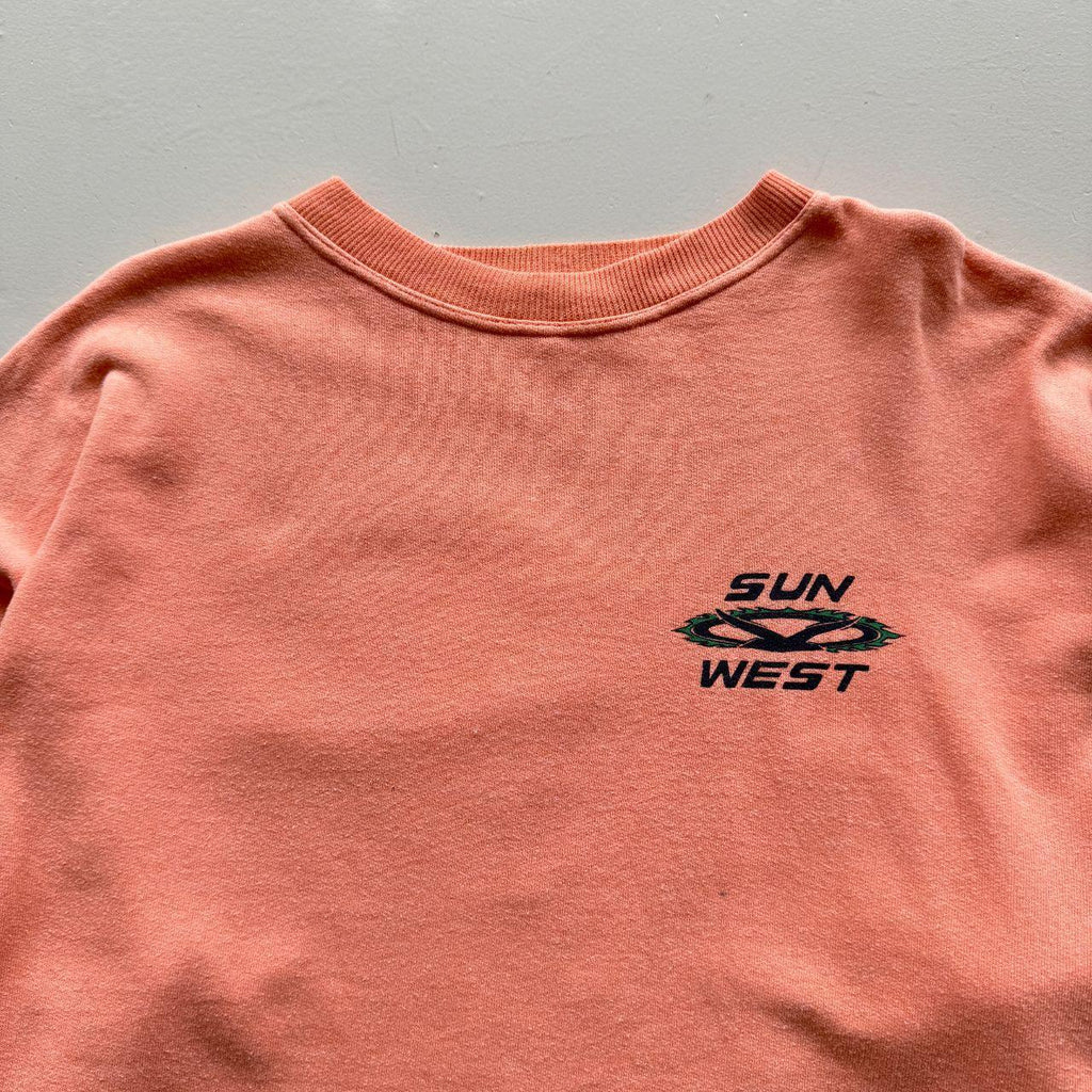 Peach 90s Vintage Surfer Graphic Sweatshirt - Medium