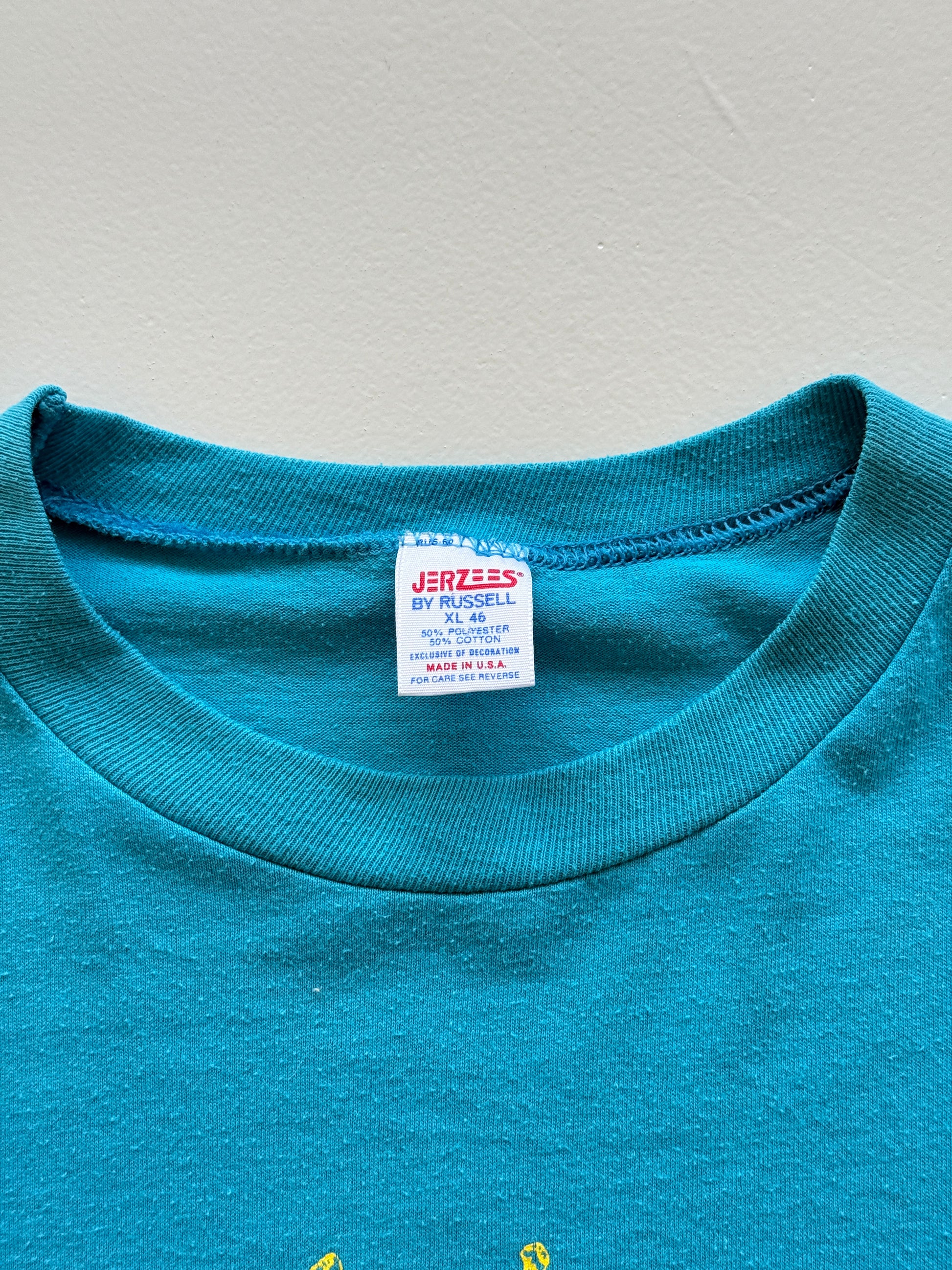 Blue Bruce Jenner 80's Vintage Single Stitch Beer Graphic T-Shirt - XL