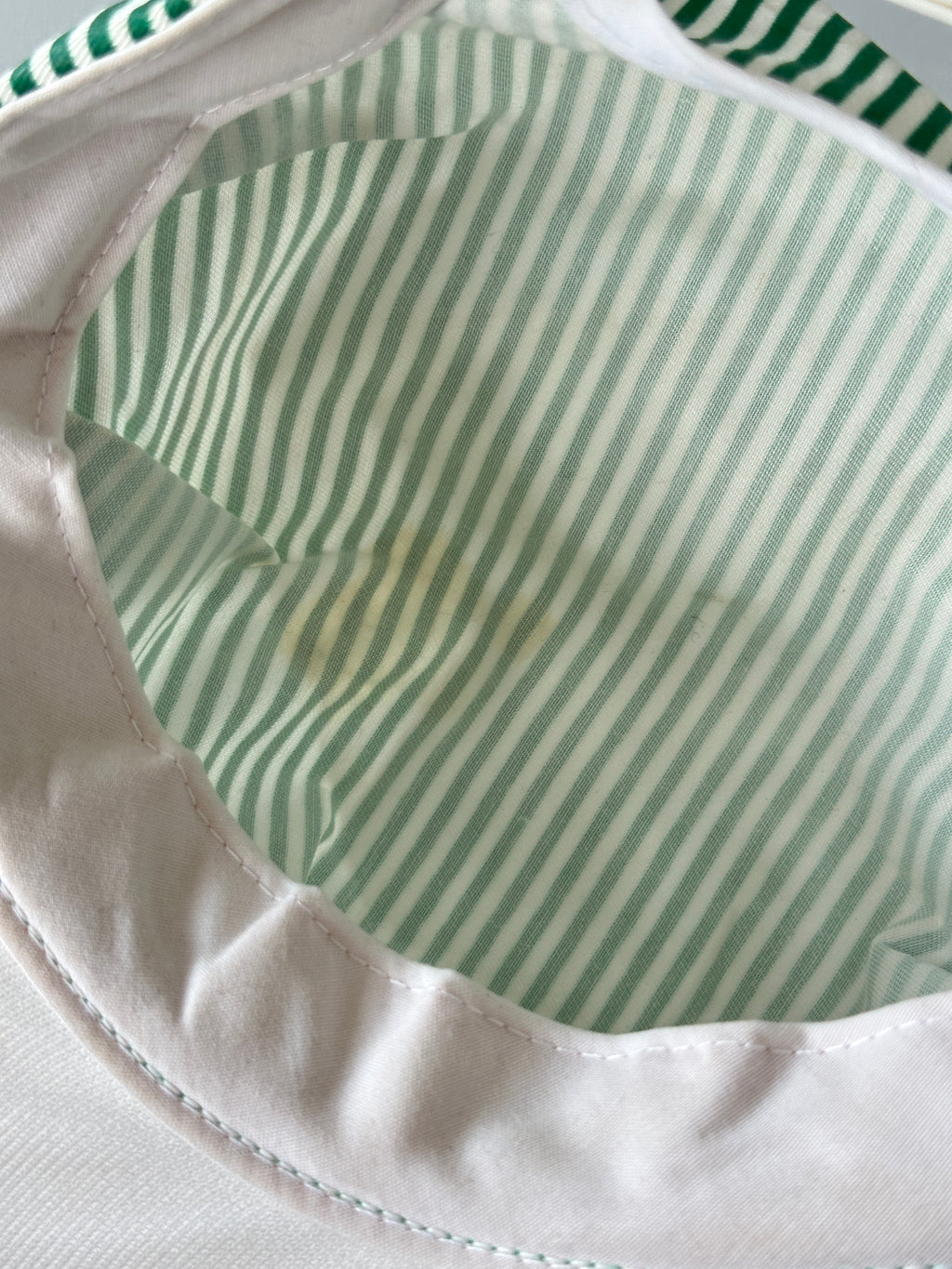 Green & White Tandem Striped 90's Vintage SnapBack Trucker Cap