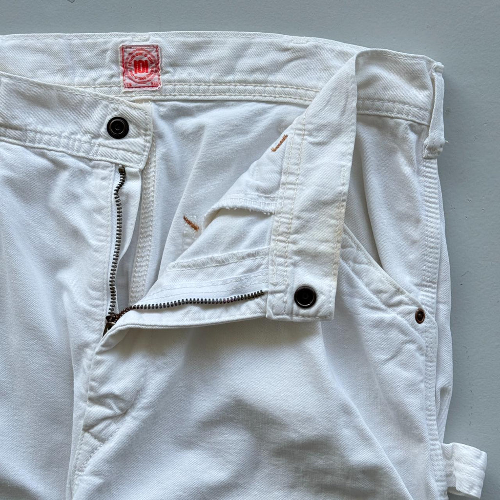White Edwin 101 Canvas Carpenter 90's Vintage Pants - 31” x 29”