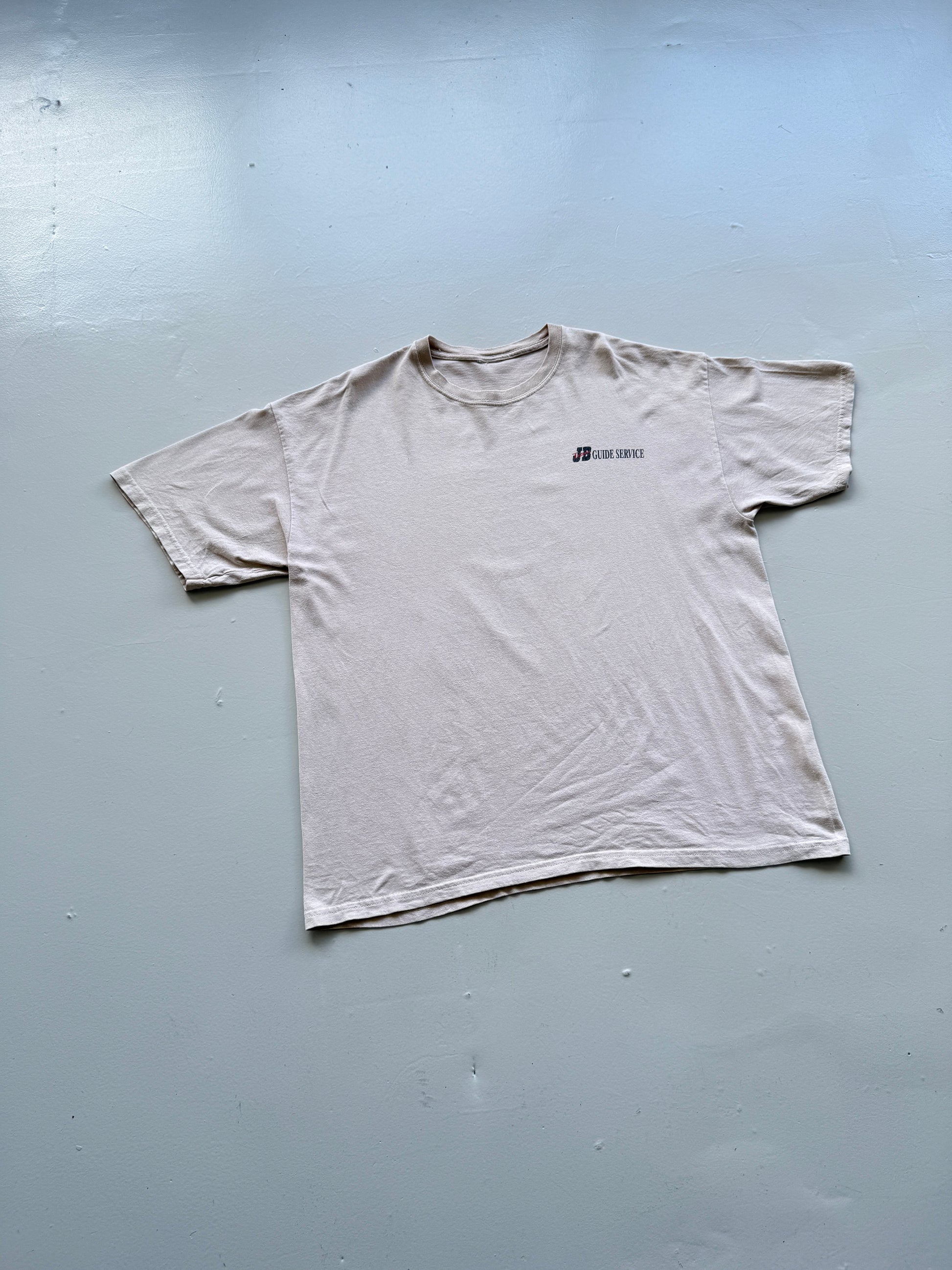 Cream Fishing Guide 90's Vintage Graphic Tourist T-Shirt - XL