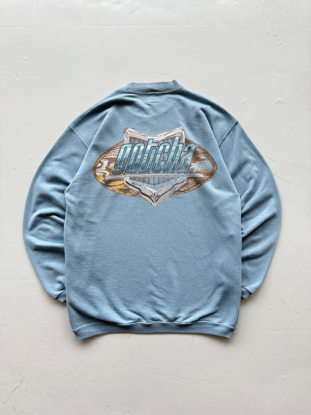 Blue Gotcha 90's Vintage Surfer Graphic Sweatshirt Jumper - Medium