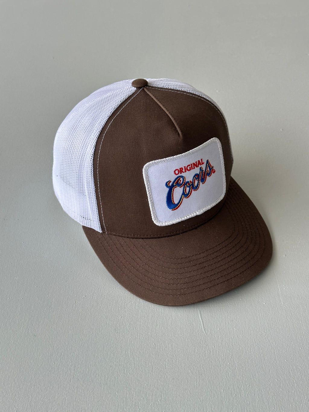 Brown / White Original Coors 90's Vintage Foam and Mesh SnapBack Trucker Cap