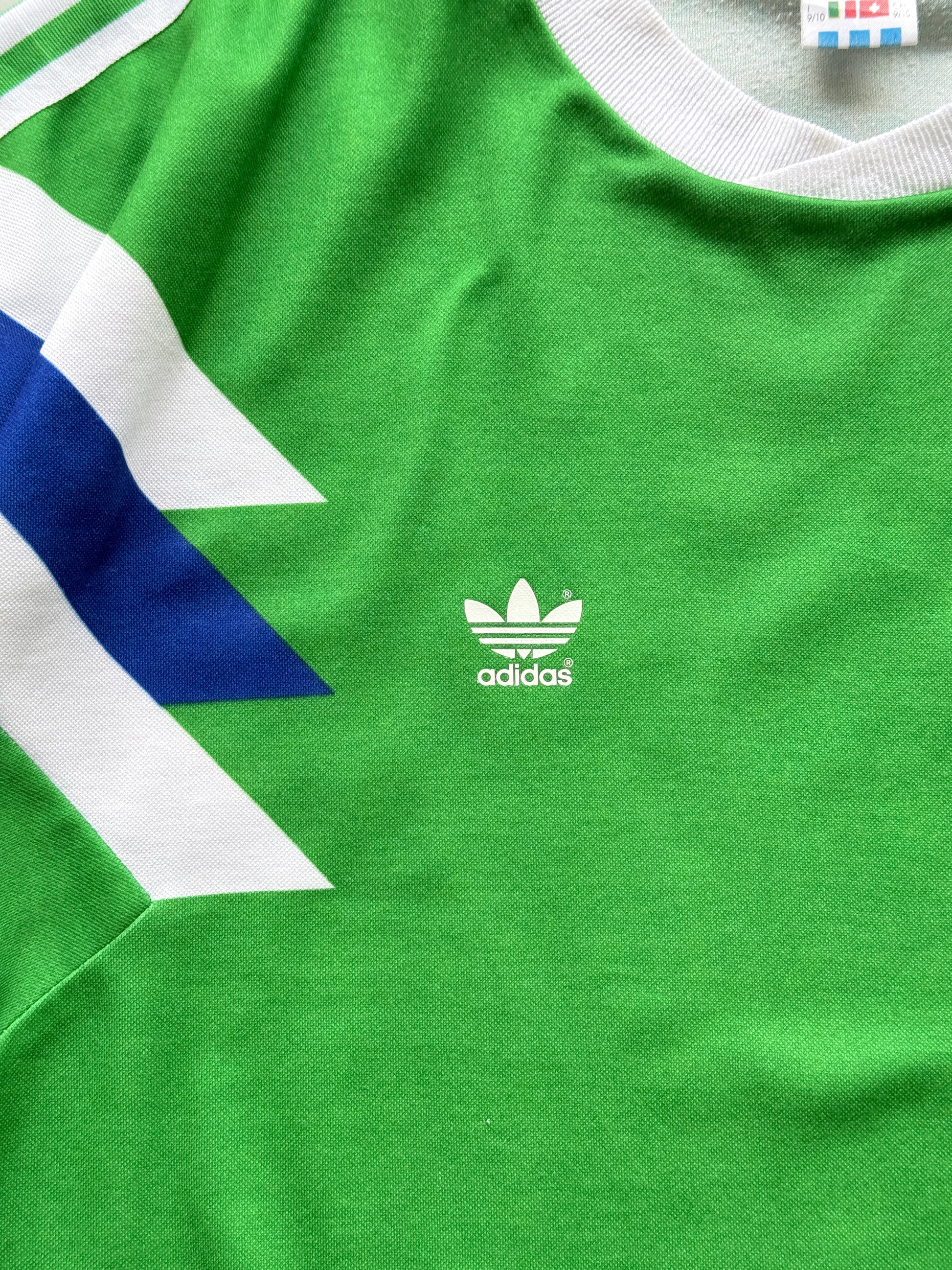 Adidas Blank 80's/Early 90's Vintage Long Sleeve Football Shirt - XL