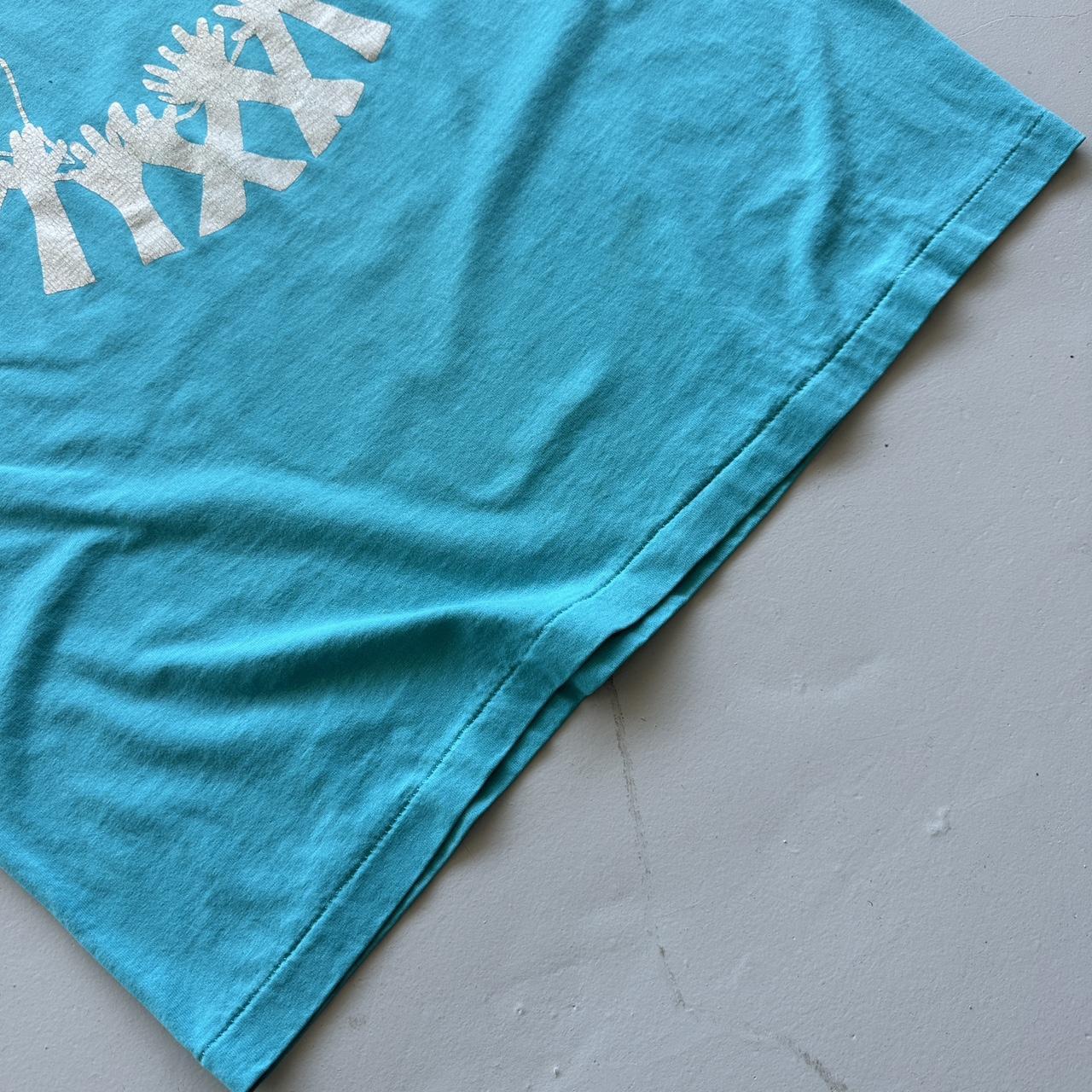 Light Blue Christian 80s/90s Americana Vintage T-shirt - Large
