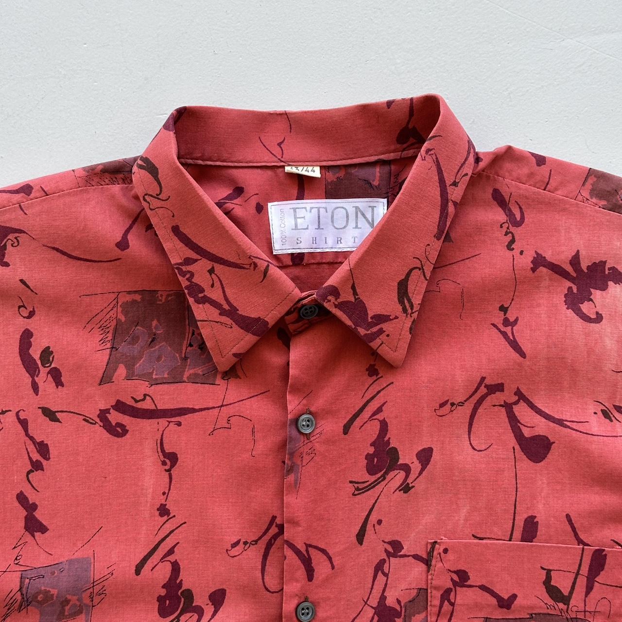 Red Light Weight Cotton Summer 80s Vintage Shirt - XL