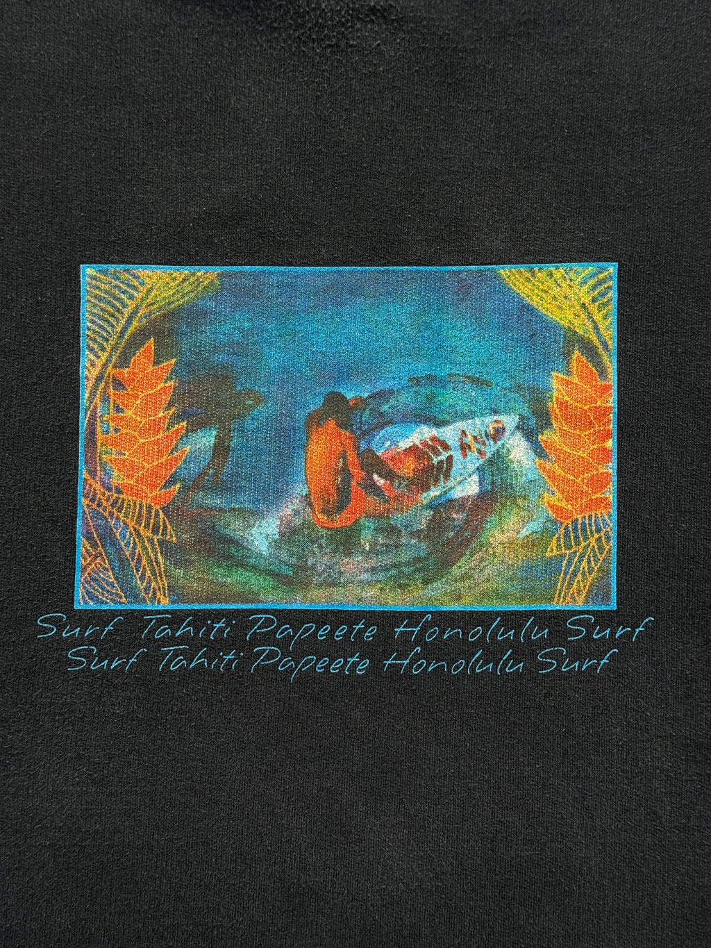 Atlas For Men Surf Tahiti Papeete Honolulu 90's Vintage Sweatshirt - XL