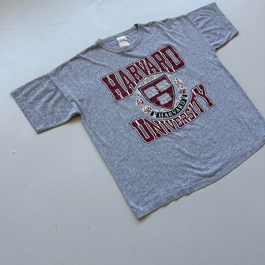 Harvard University Grey 90s Vintage T-shirt - 2XL