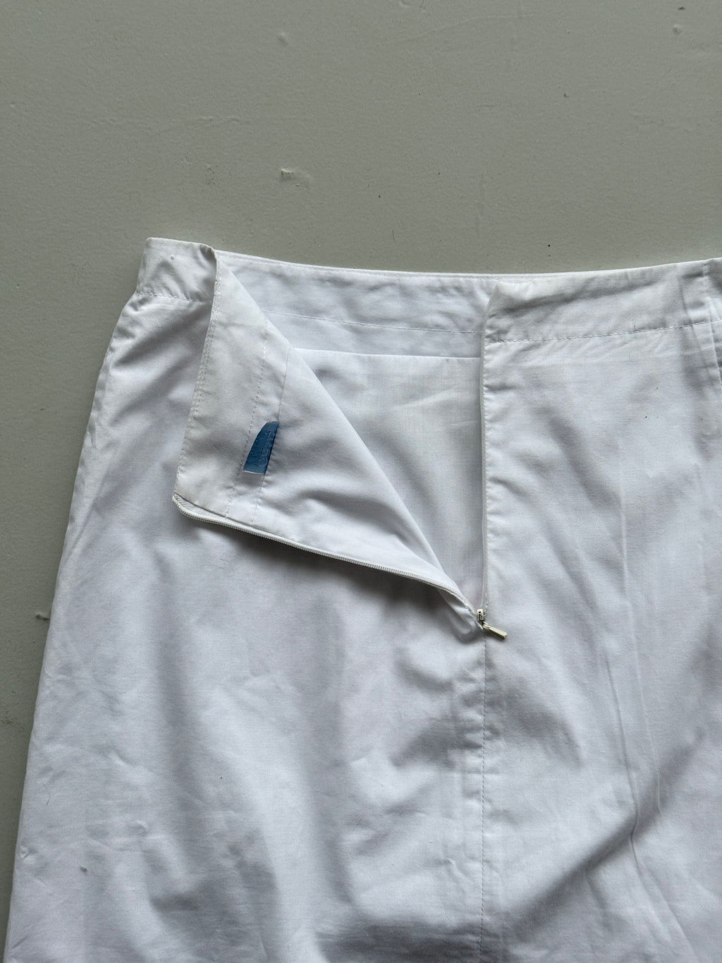 White Oasis 00's Vintage Y2K Embroidered Summer Pencil Skirt - UK 14