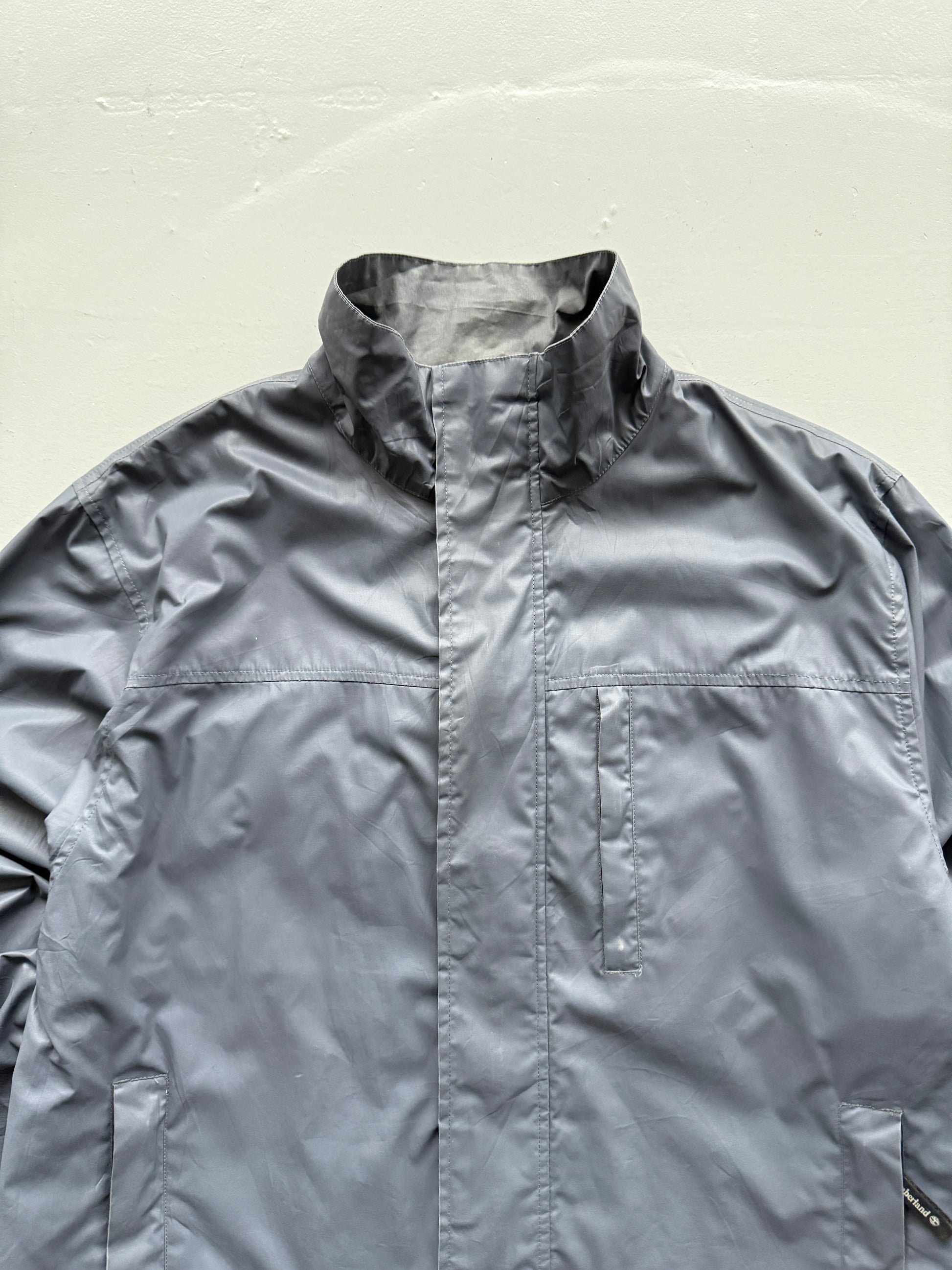 Grey Timberland 00's Vintage Lightweight Windbreaker Jacket - Medium
