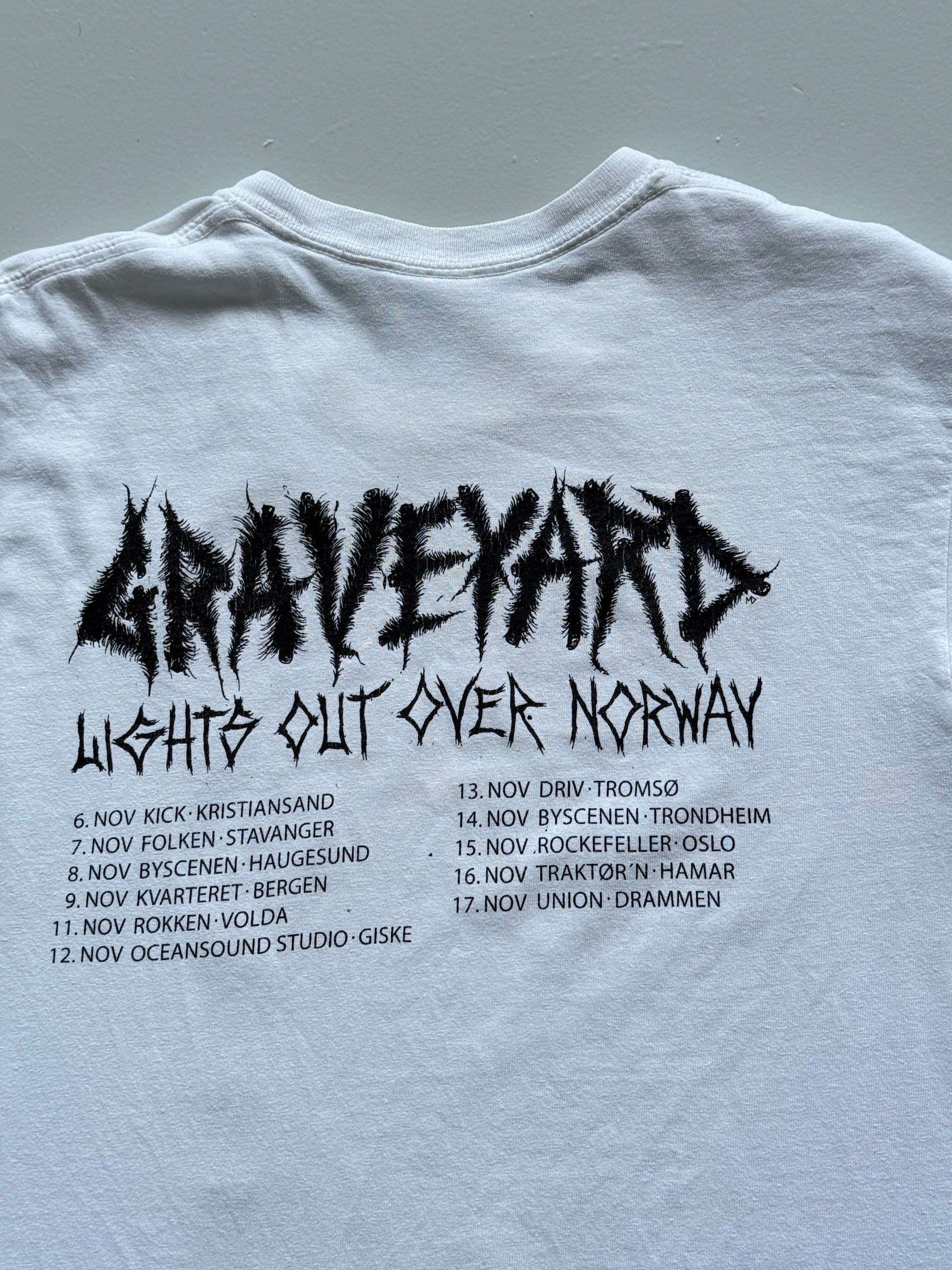 White Graveyard 00's Vintage Metal Band Graphic T-Shirt - Small